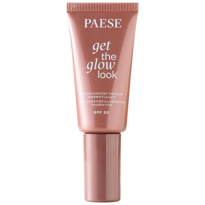 PAESE "GET THE GLOW LOOK" Daugiafunkcinis švytėjimą suteikiantis makiažo pagrindas (4W MEDIUM BEIGE)