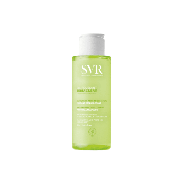SVR SEBIACLEAR GEL MOUSSANT gelinis prausiklis riebiai odai, 100 ml