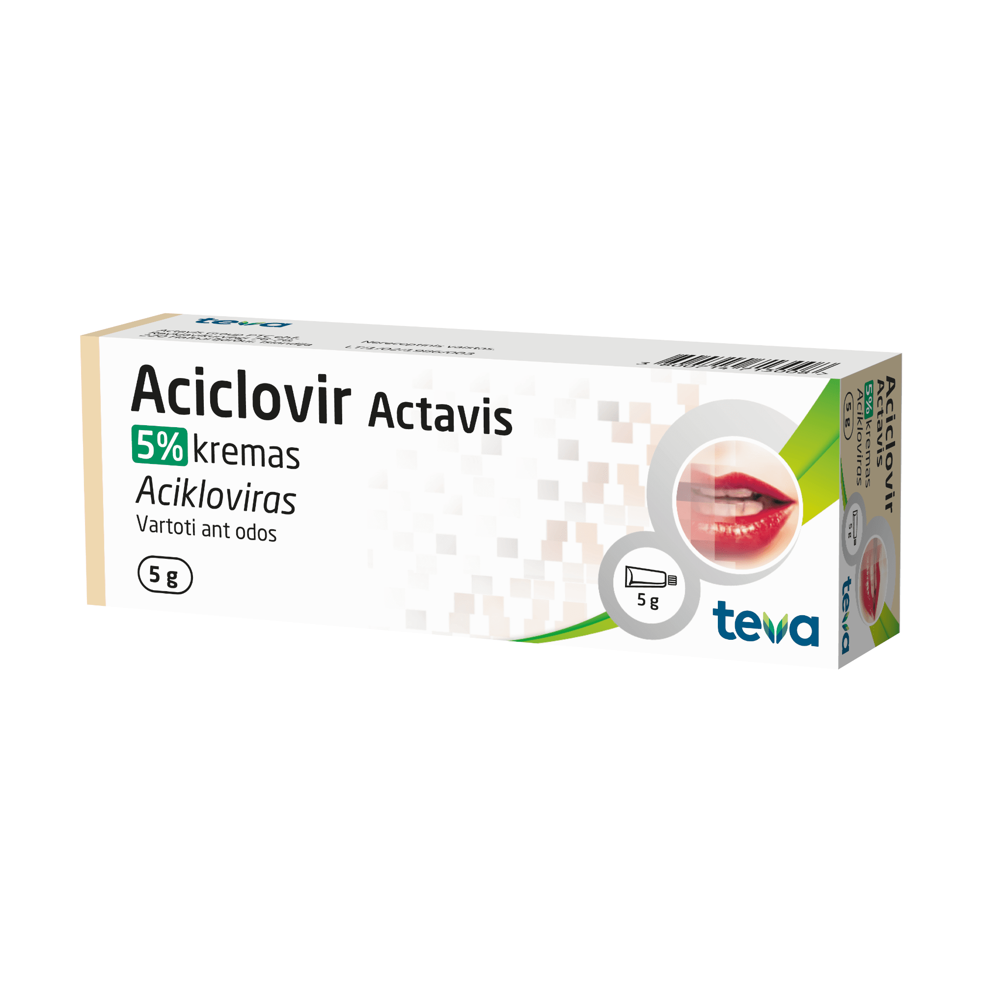 Aciclovir Actavis 50 mg/g kremas 5 g