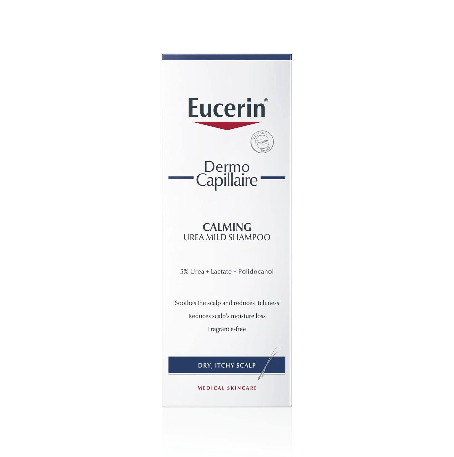 EUCERIN šampūnas sausai galvos odai su 5% šlapalu DERMOCAPILLAIRE 250 ml