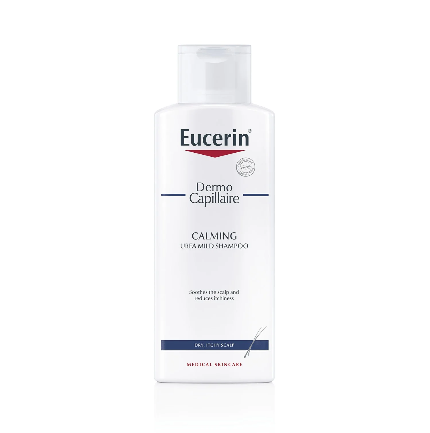 EUCERIN šampūnas sausai galvos odai su 5% šlapalu DERMOCAPILLAIRE 250 ml
