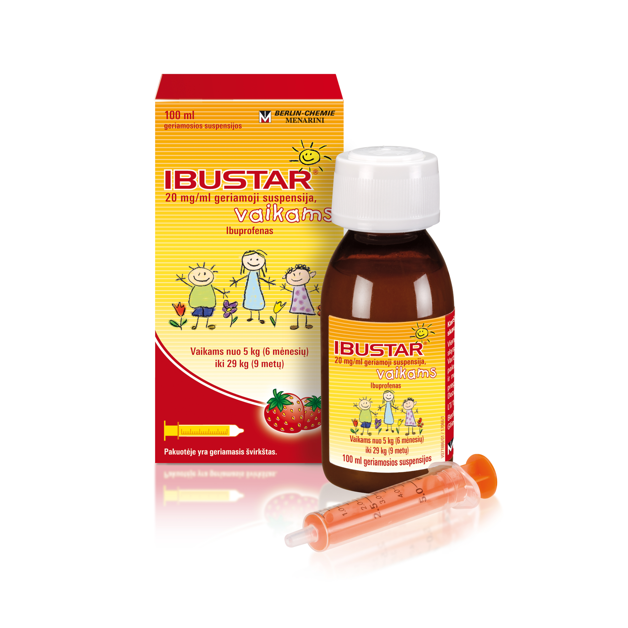 Ibustar 20 mg/ml geriamoji suspensija vaikams 100 ml