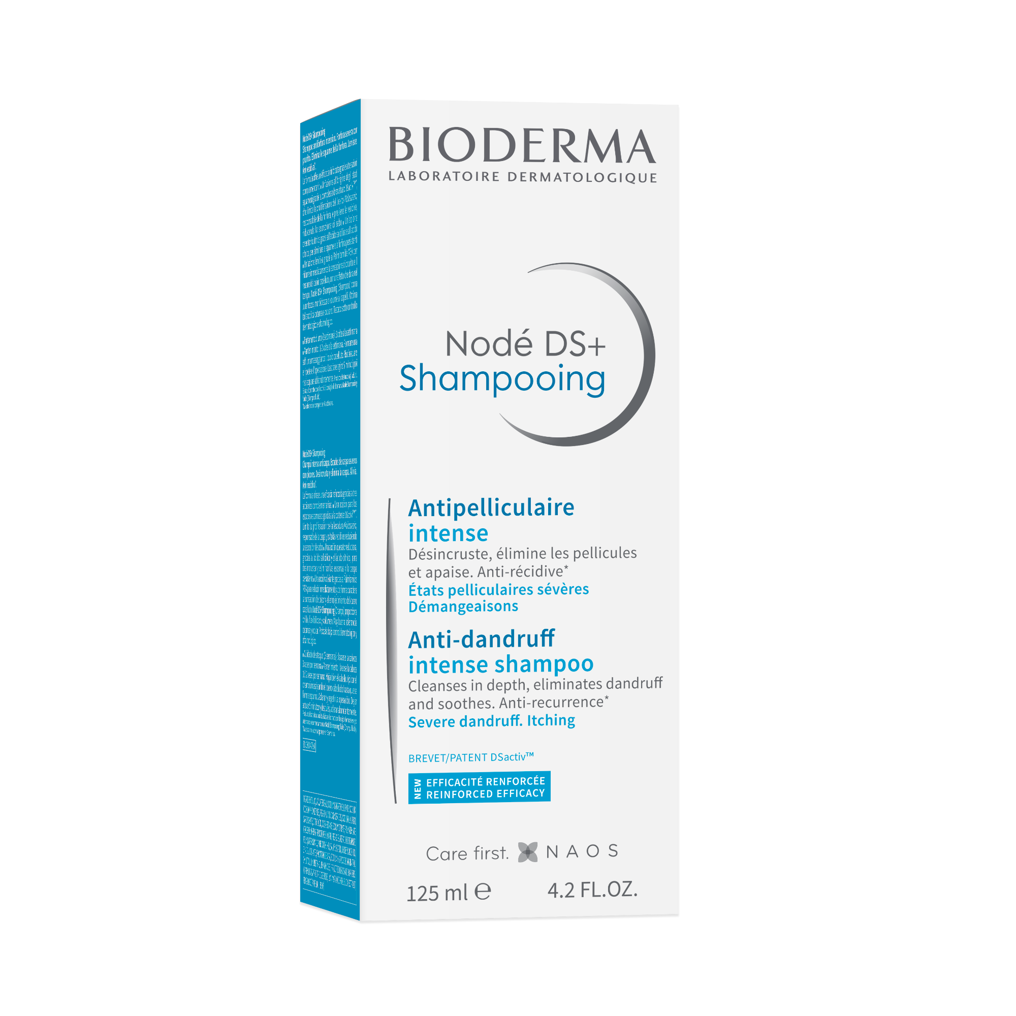 BIODERMA intensyvus šampūnas nuo stipraus ir pasikartojančio galvos odos pleiskanojimo ir niežėjimo, NODE DS+, 125 ml