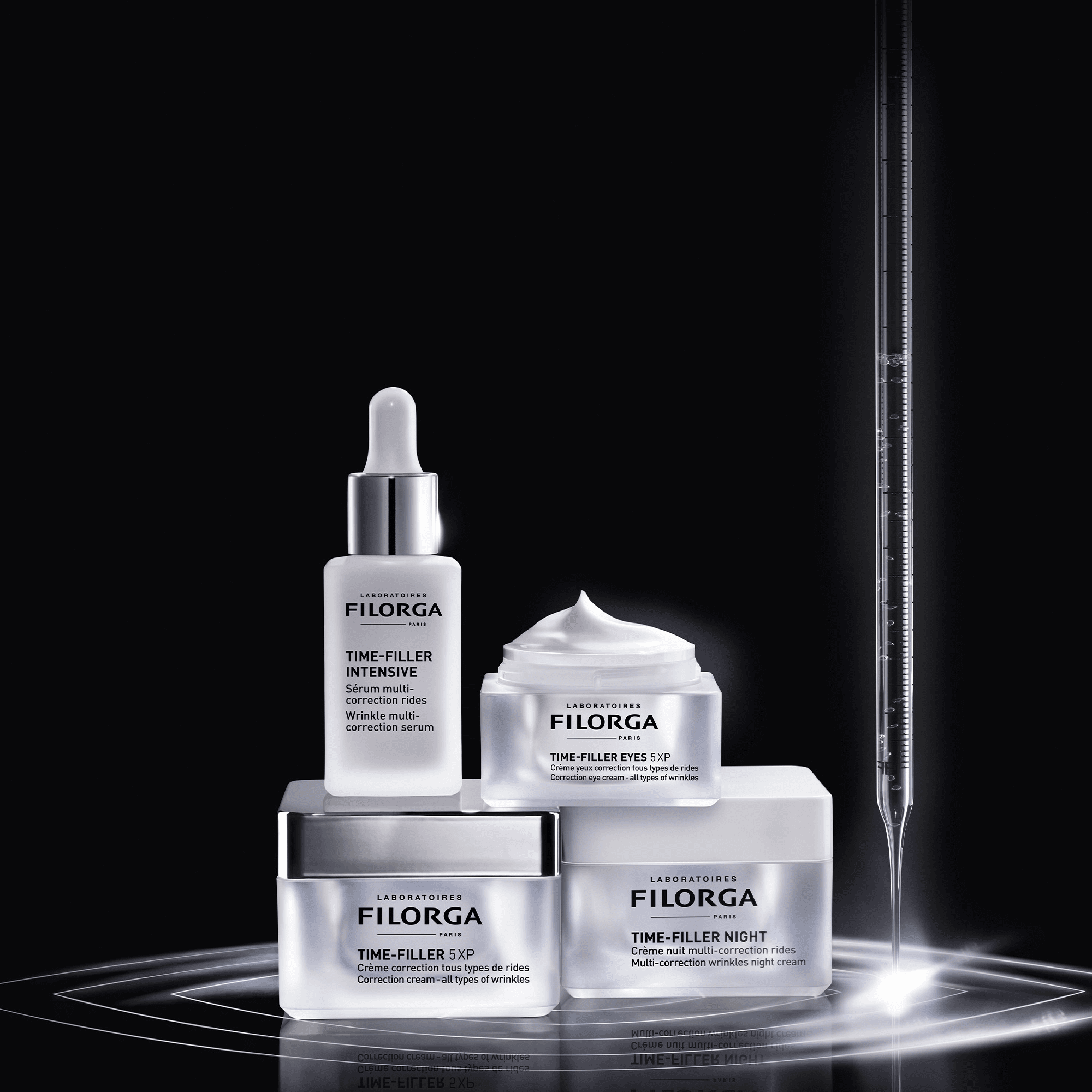 FILORGA akių kontūro kremas brandžiai odai su ryškėjančiomis raukšlėmis TIME-FILLER EYES 5XP, 15 ml