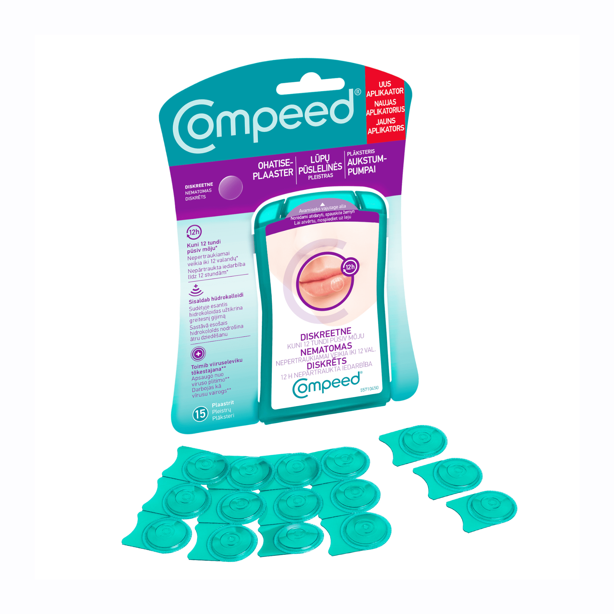 COMPEED nepastebimas lūpų pūslelinės pleistras N15
