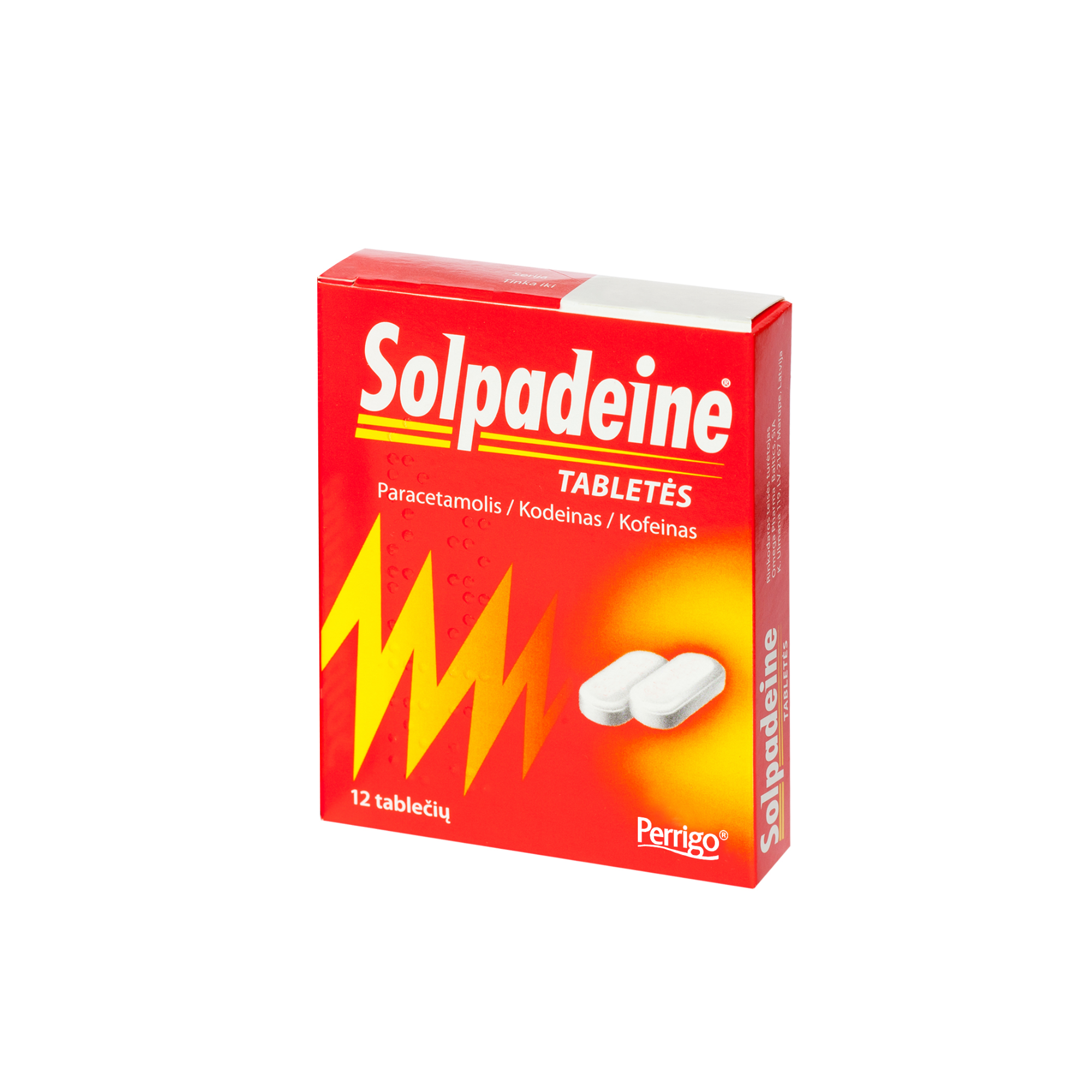 SOLPADEINE tabletės 500 mg/8 mg/30 mg N12