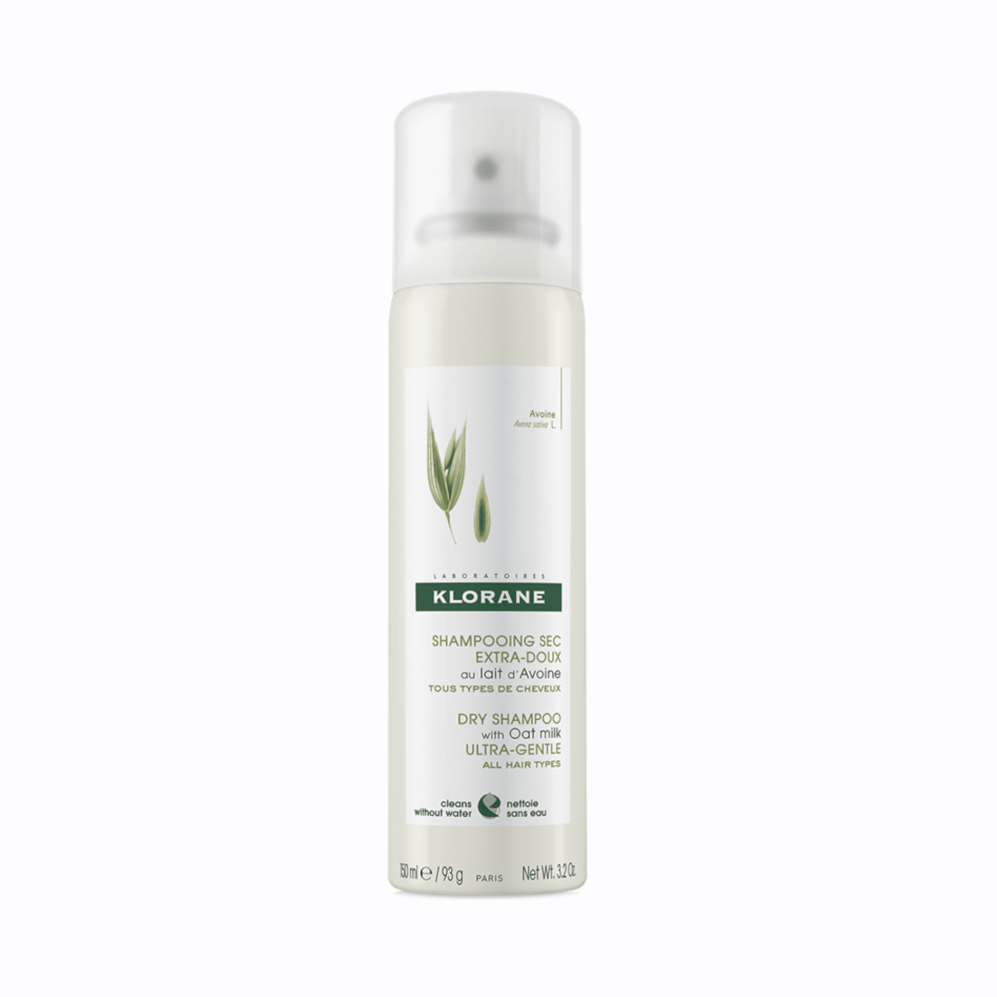 KLORANE sausas šampūnas visų tipų plaukams su avižų pieneliu Dry shampoo OAT 150 ml
