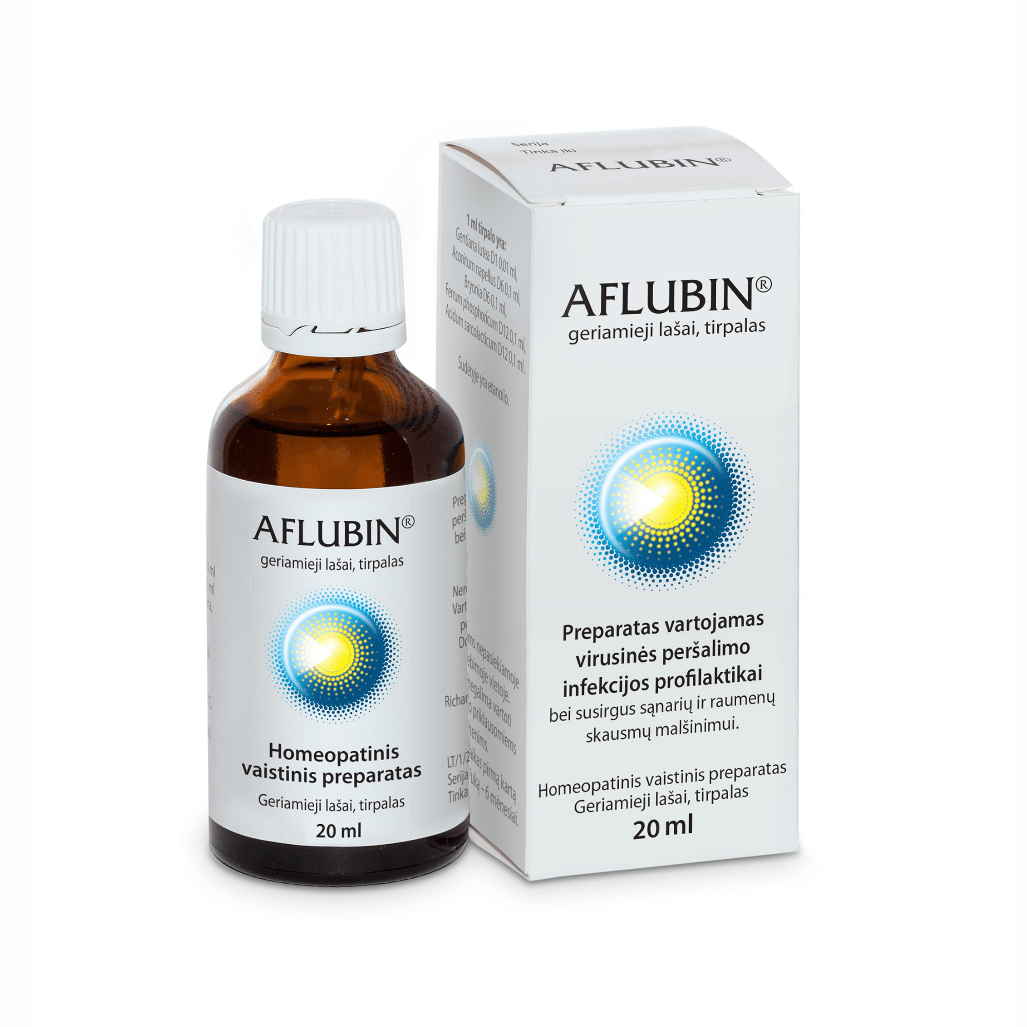Aflubin geriamieji lašai 20 ml