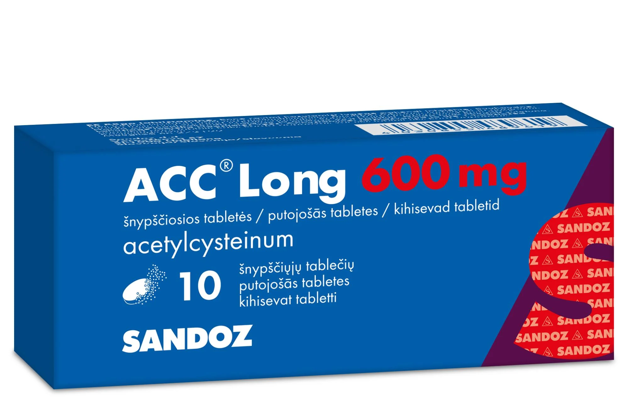 ACC Long 600 mg šnypščiosios tabletės N10