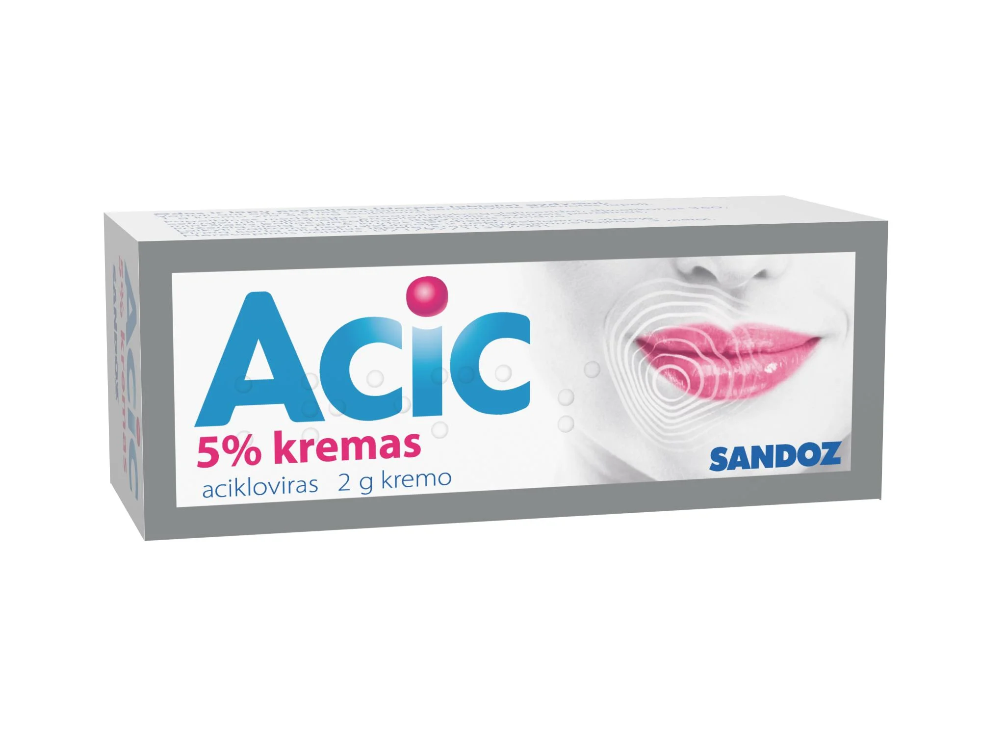 Acic 5% kremas 2 g
