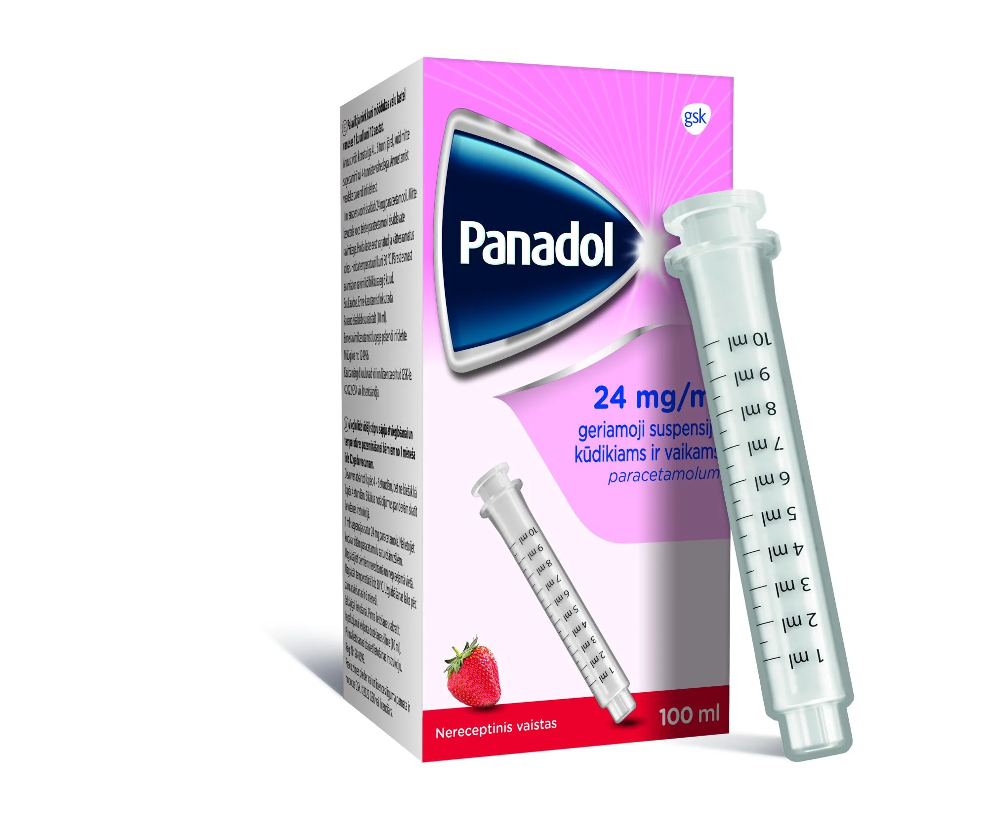 Panadol 24 mg/ml geriamoji suspensija, 100 ml