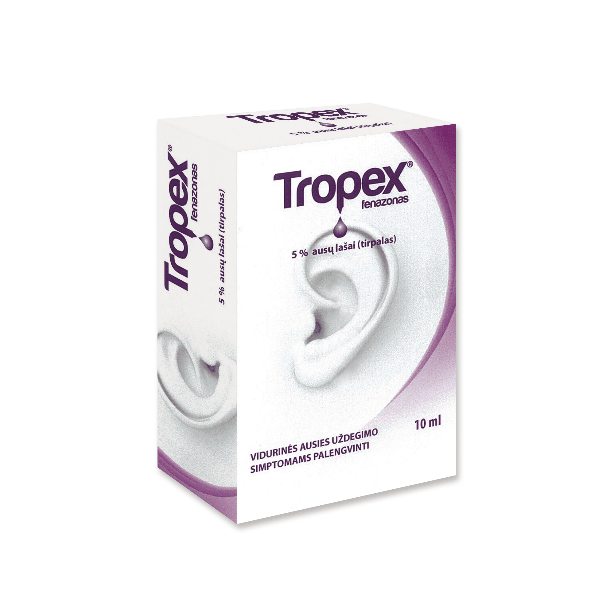 Tropex 50 mg/ml ausų lašai 10 ml