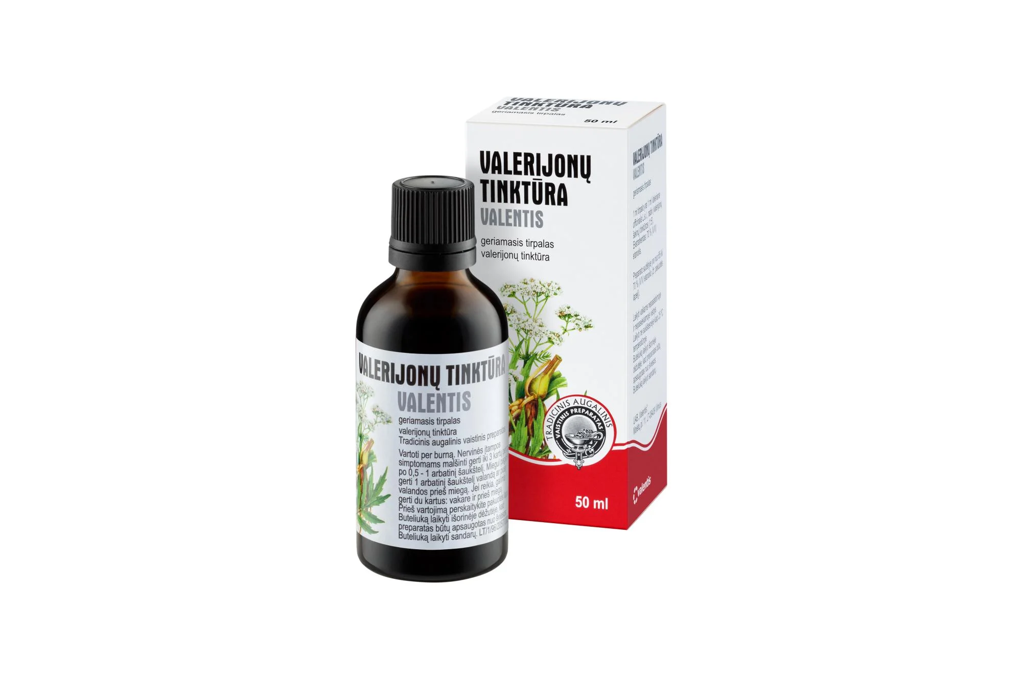 VALERIJONŲ TINKTŪRA 1 ml/ml geriamasis tirpalas 50 ml
