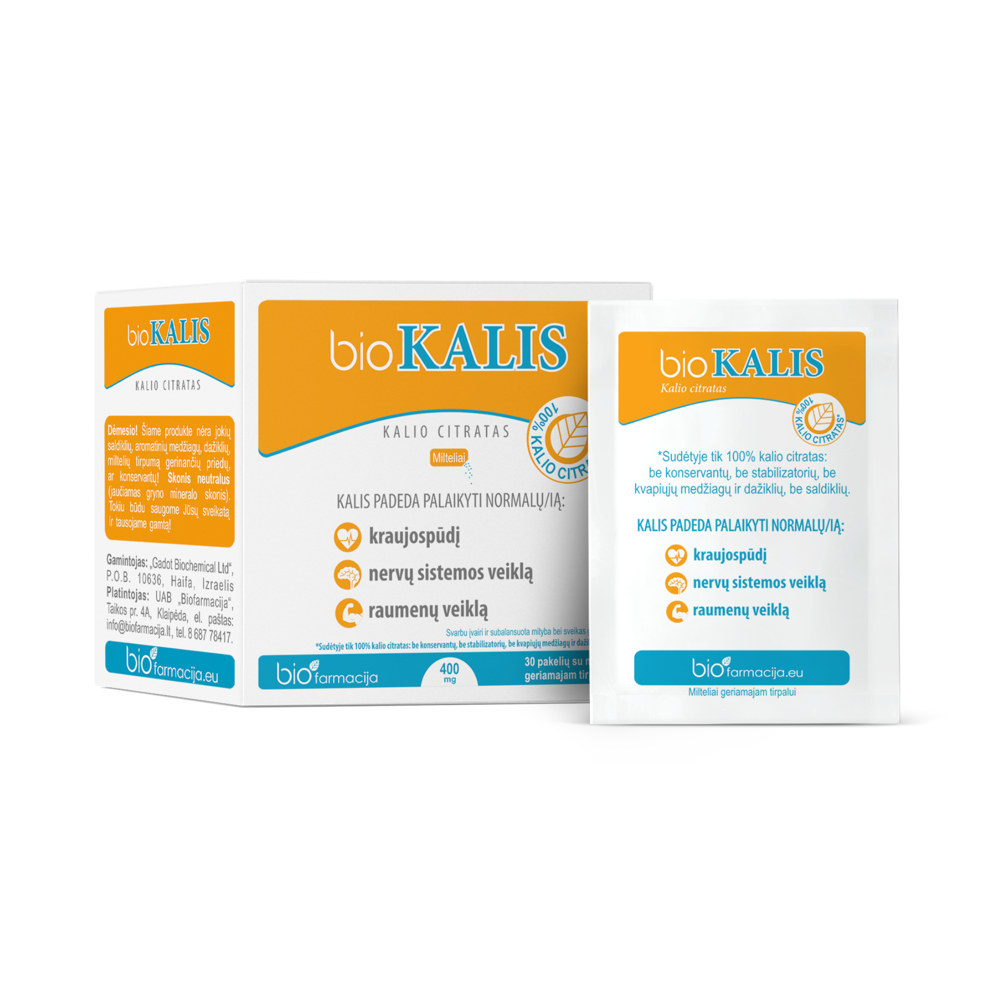 bioKALIS 400 mg milteliai N30