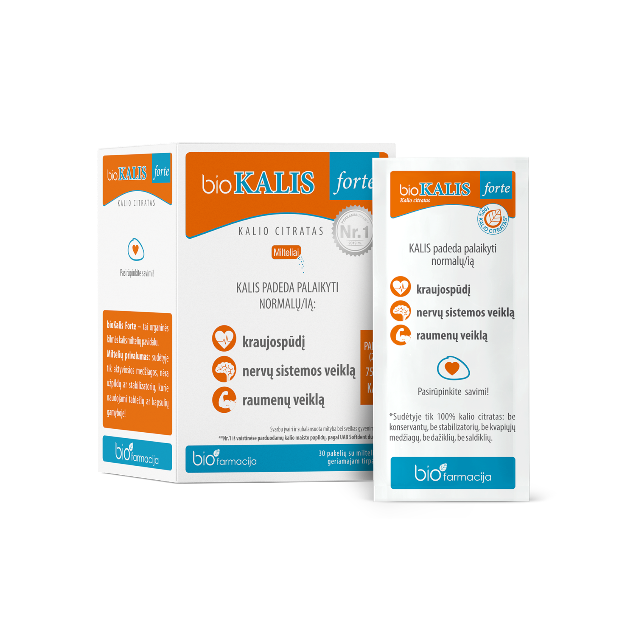 bioKALIS forte 750 mg milteliai N30