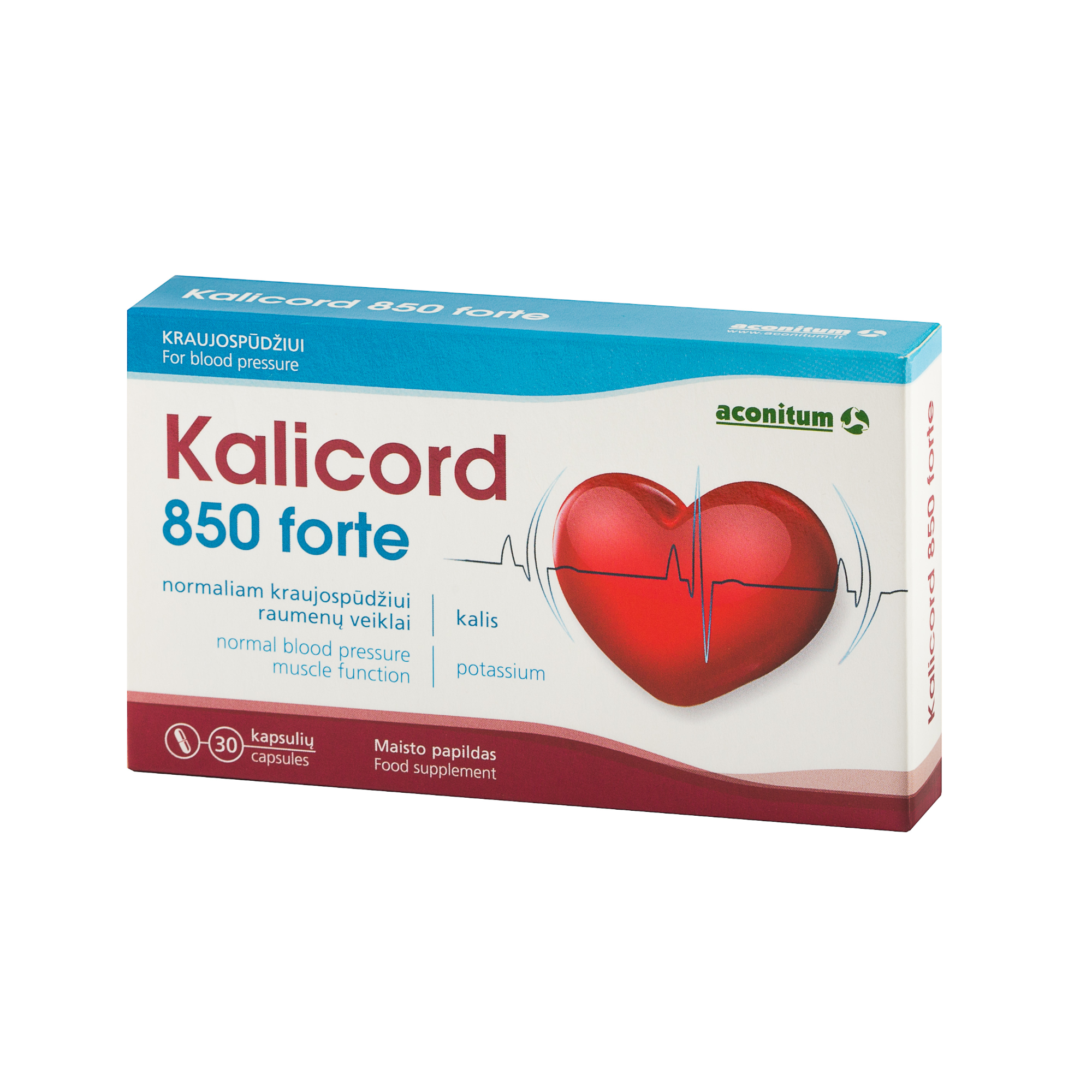KALICORD FORTE 850 mg kapsulės N30