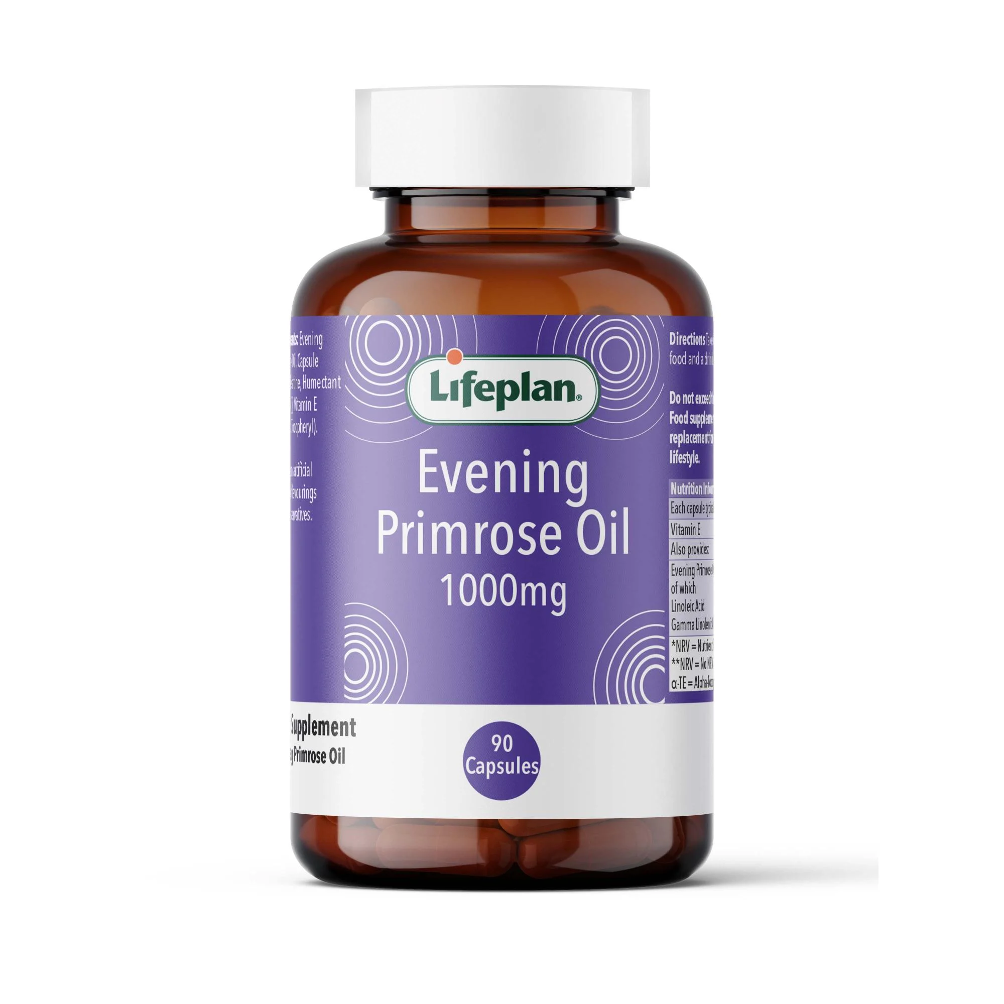 Lifeplan Evening Primrose Oil 1000 mg nakvišų aliejus kapsulės N90