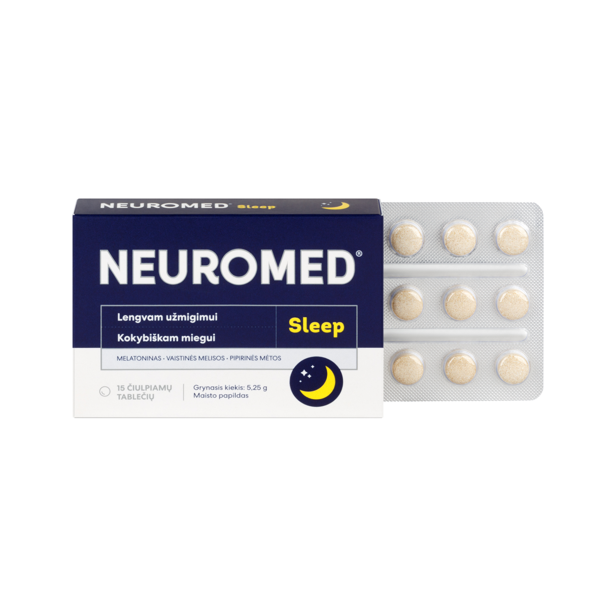 Neuromed Sleep čiulpiamos tabletės N15