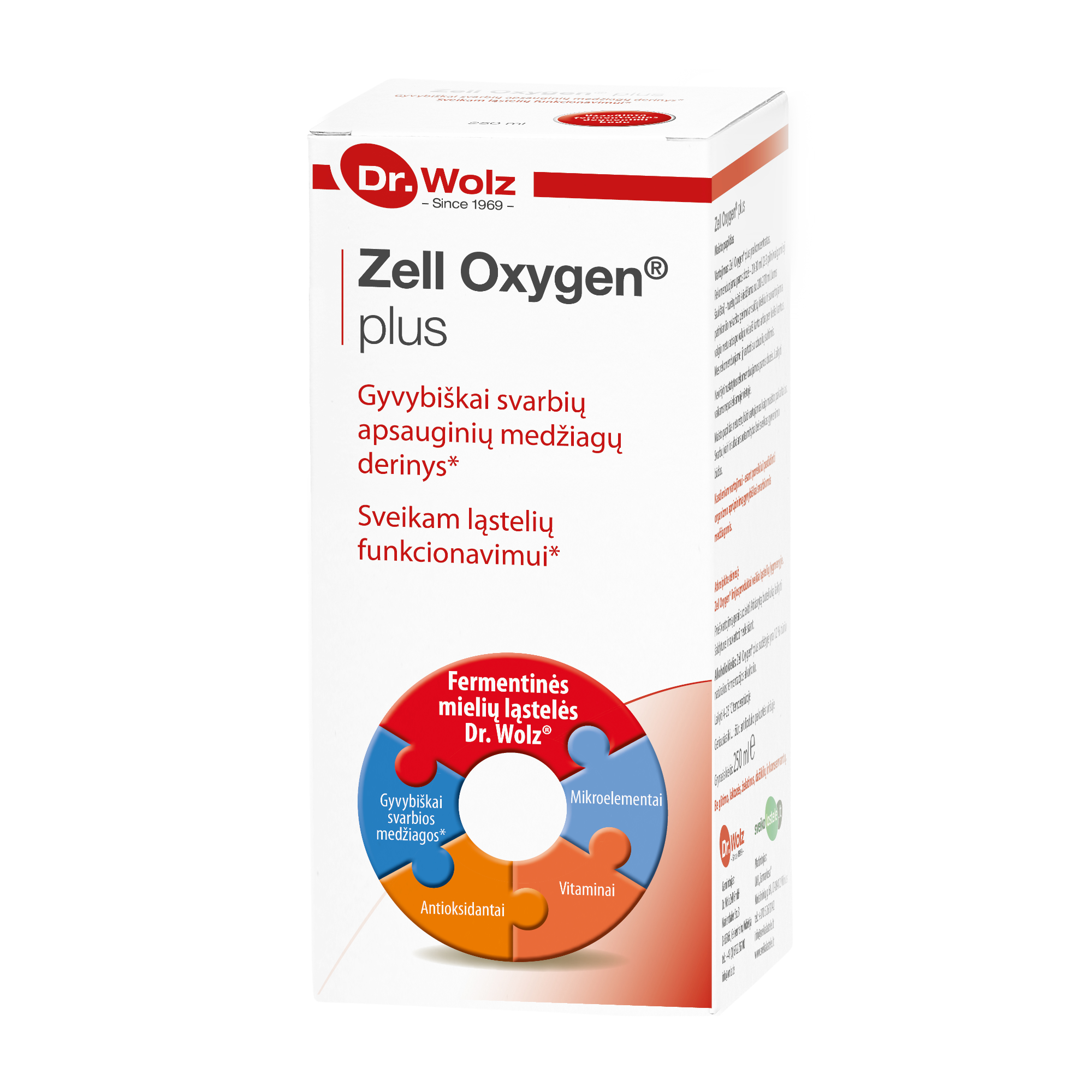 DR WOLZ ZELL Oxygen plus Dr. Wolz koncentruotas skystis, 250 ml