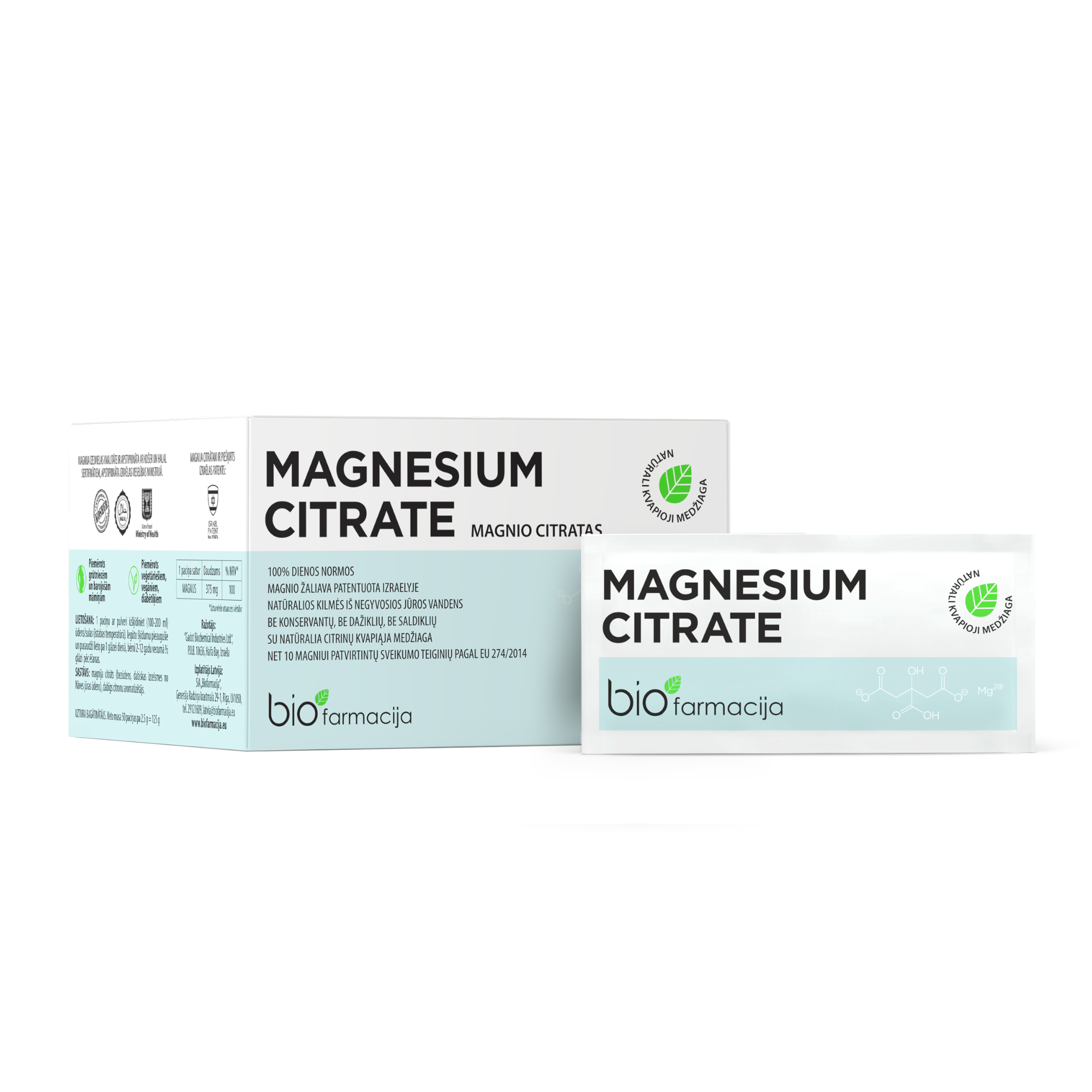 Magnesium citrate 2,5 g pakeliai N50