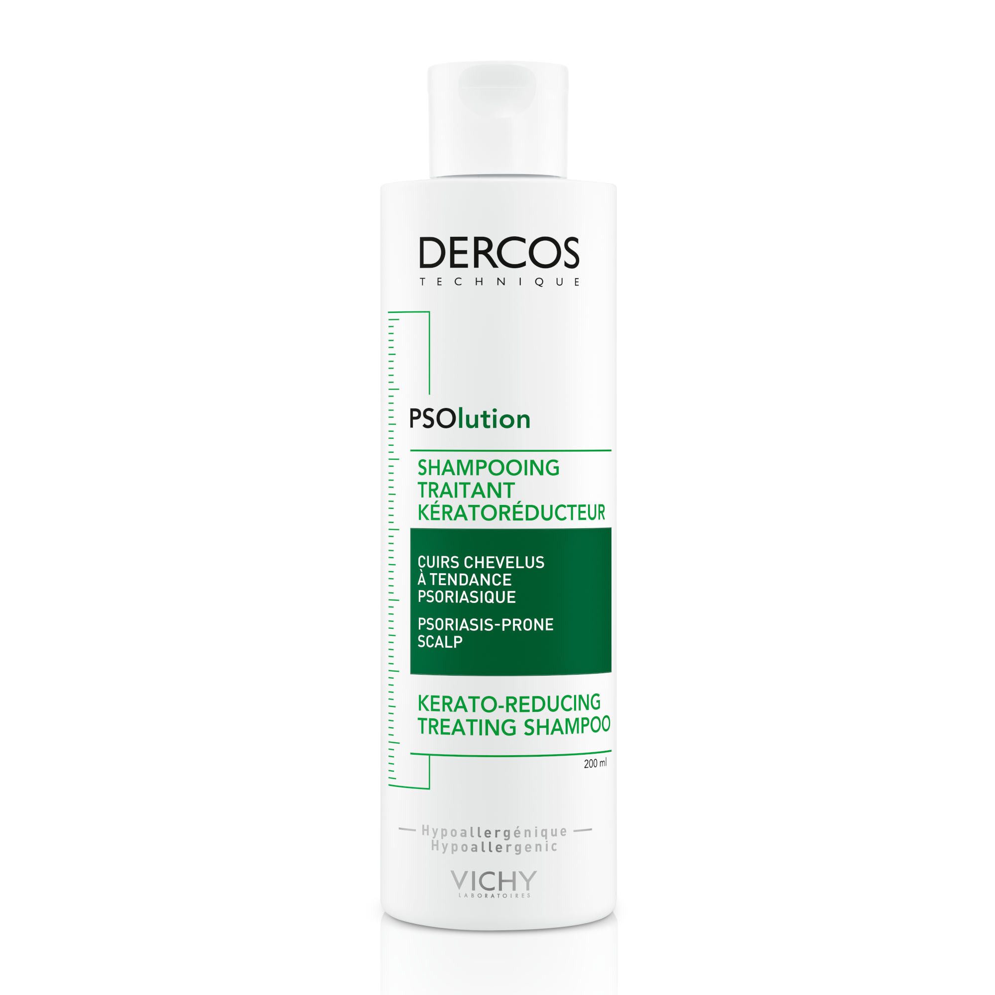VICHY šampūnas nuo pleiskanų psoriazės pažeistai odai DERCOS PSOLUTION 200 ml