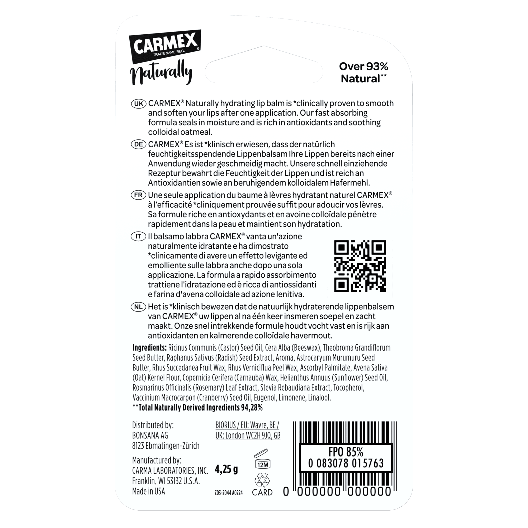 CARMEX pieštukinis lūpų balzamas BERRY 4,25 g