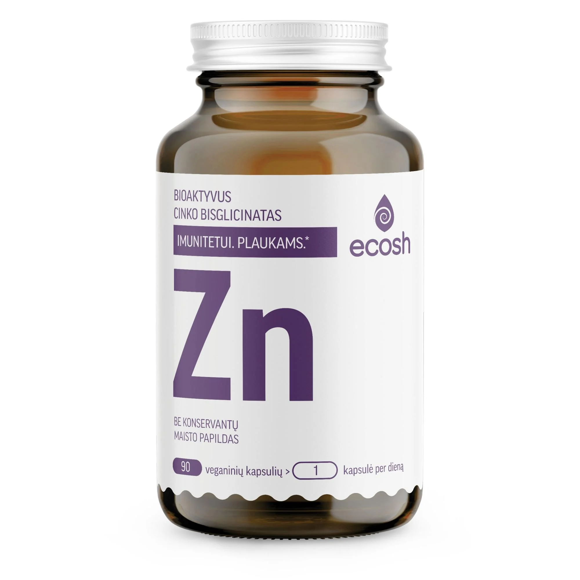 ECOSH bioaktyvus Cinkas, bisglicinatas 25mg, N90