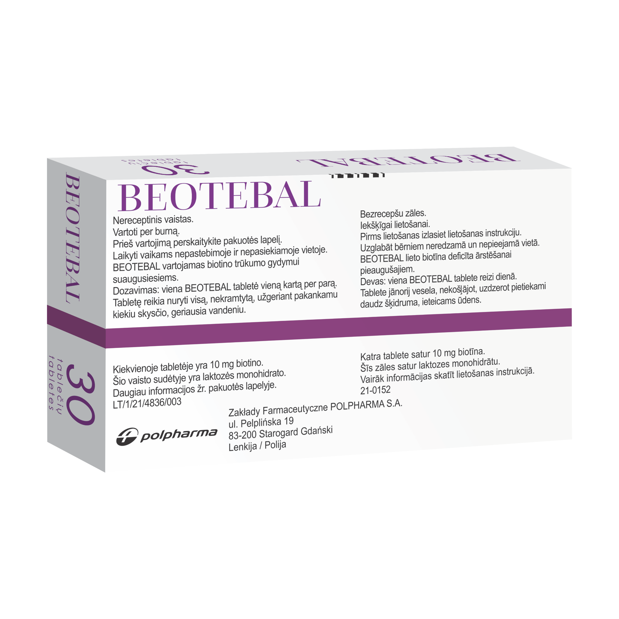 BEOTEBAL 10 mg tabletės N30