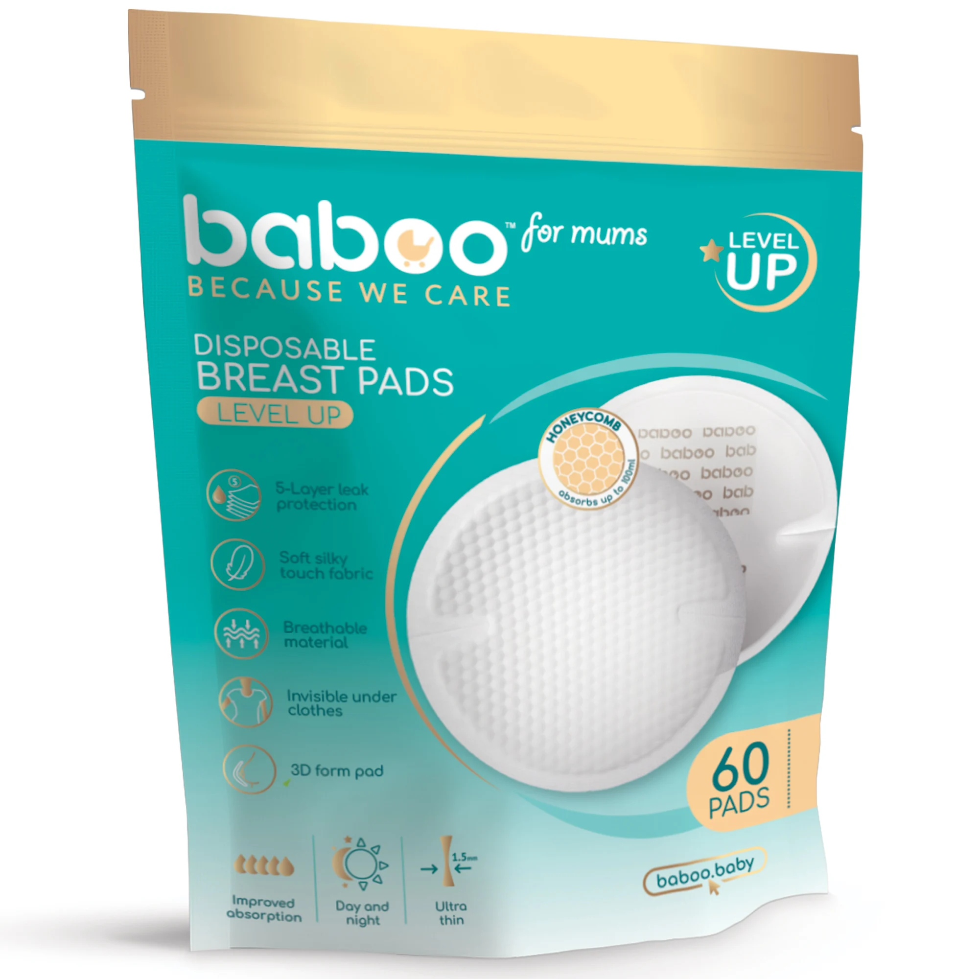 Baboo komfortiški vienkartiniai įklotai į liemenėlę N60