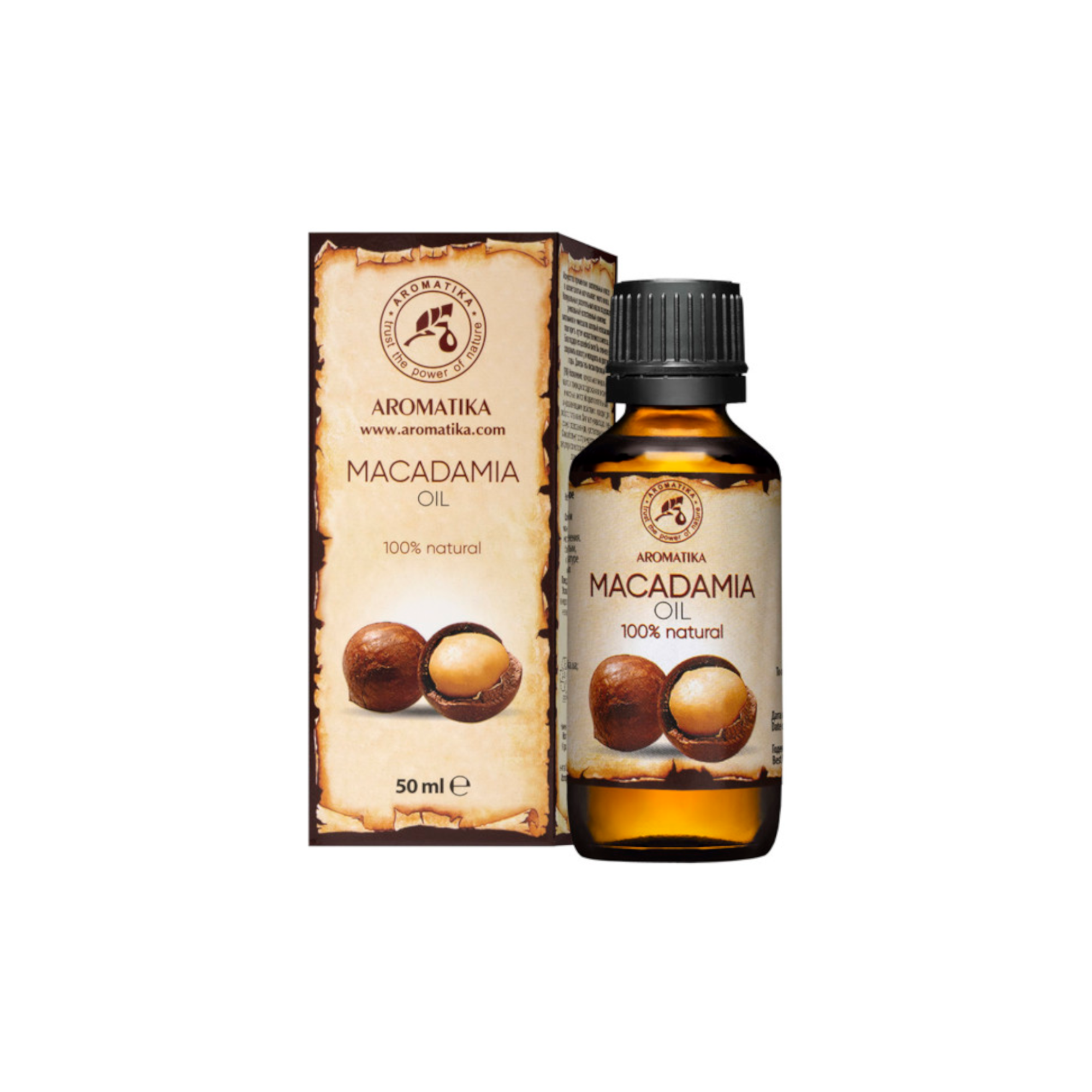 AROMATIKA natūralus augalinis makadamijos aliejus 50 ml
