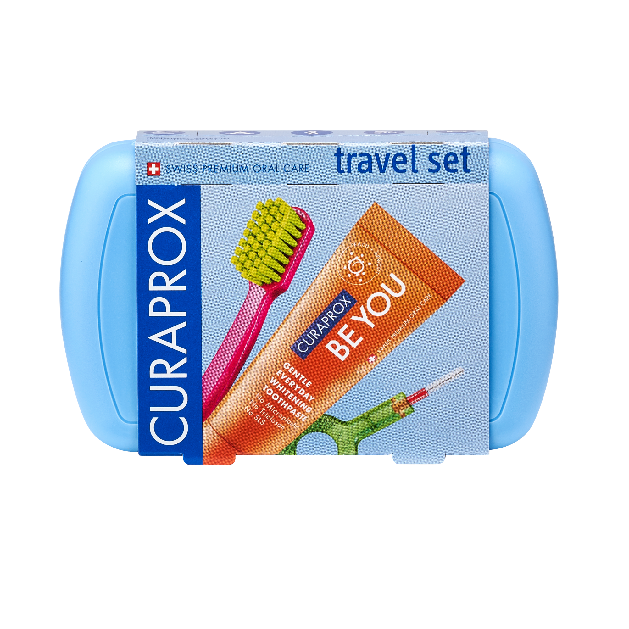 CURAPROX kelioninis rinkinys Travel Set, mėlynas