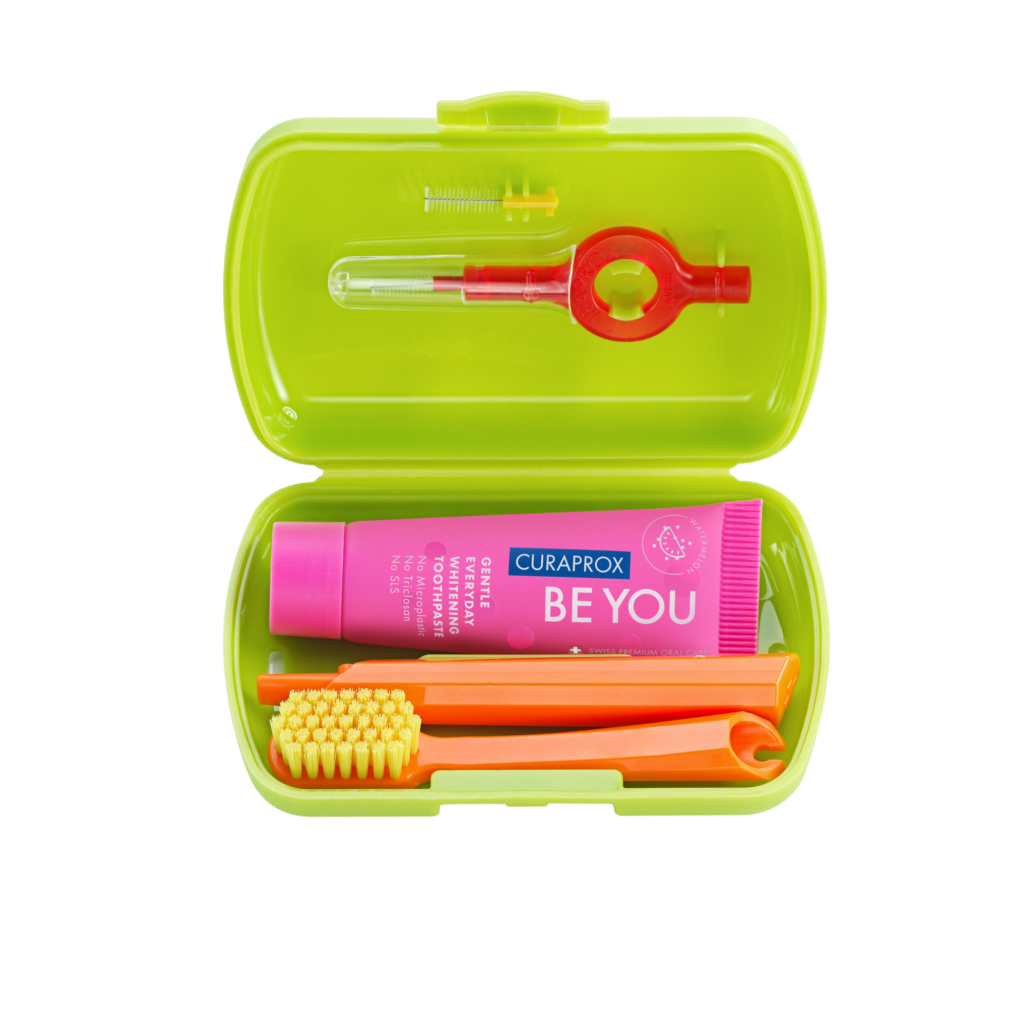 CURAPROX kelioninis rinkinys Travel Set, žalias