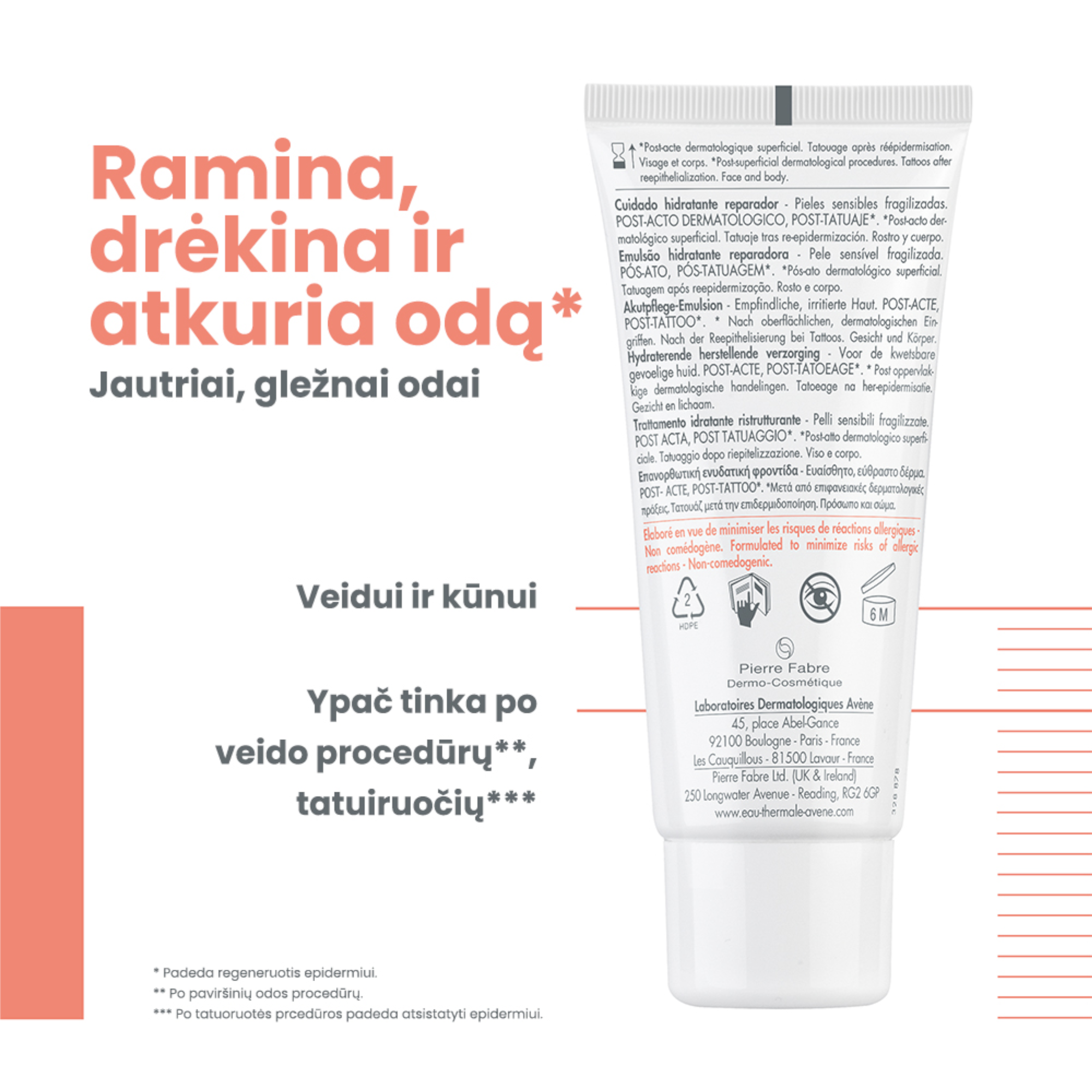 AVENE emulsija sudirgusiai odai CICALFATE 40 ml