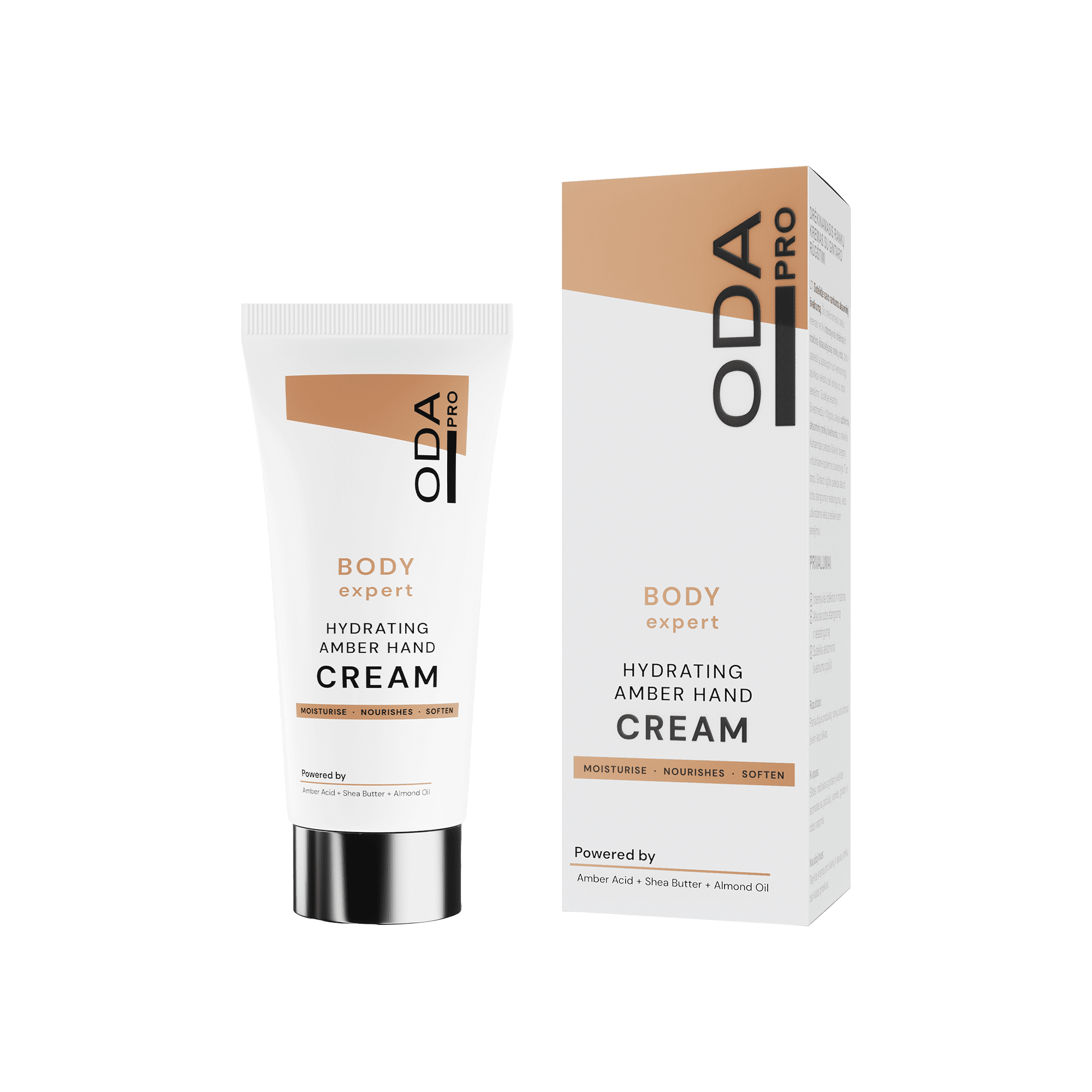 ODA PRO drėkinamasis rankų kremas su gintaro rūgštimi 50 ml