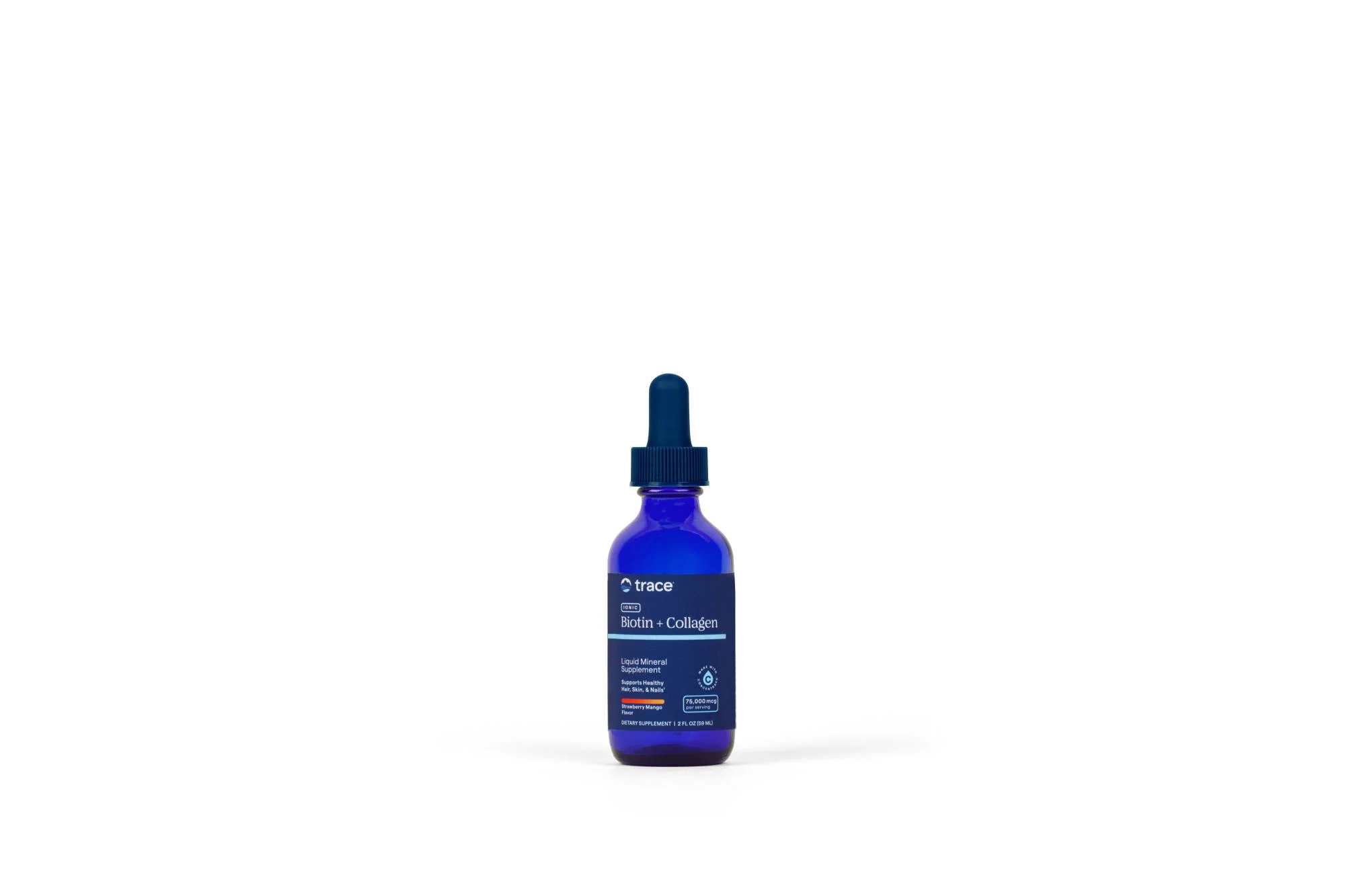 TRACE MINERALS biotinas 20000 mcg ir kolagenas 30000 mcg, 59 ml
