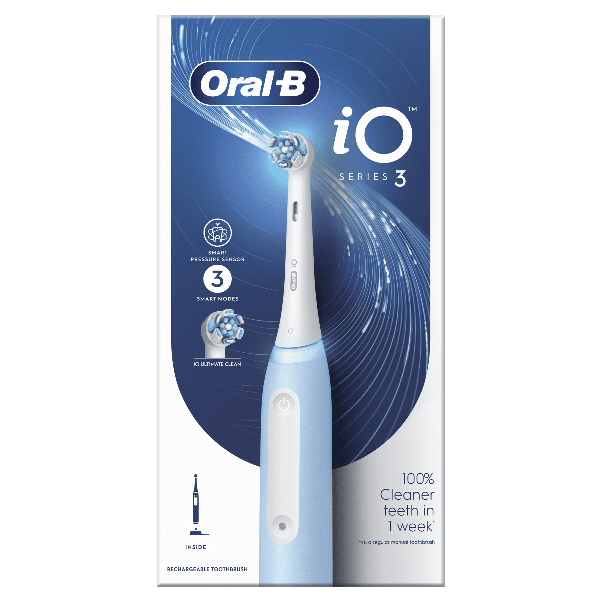 ORAL B Elektrinis dantų šepetėlis iO3, Ice Blue, N1