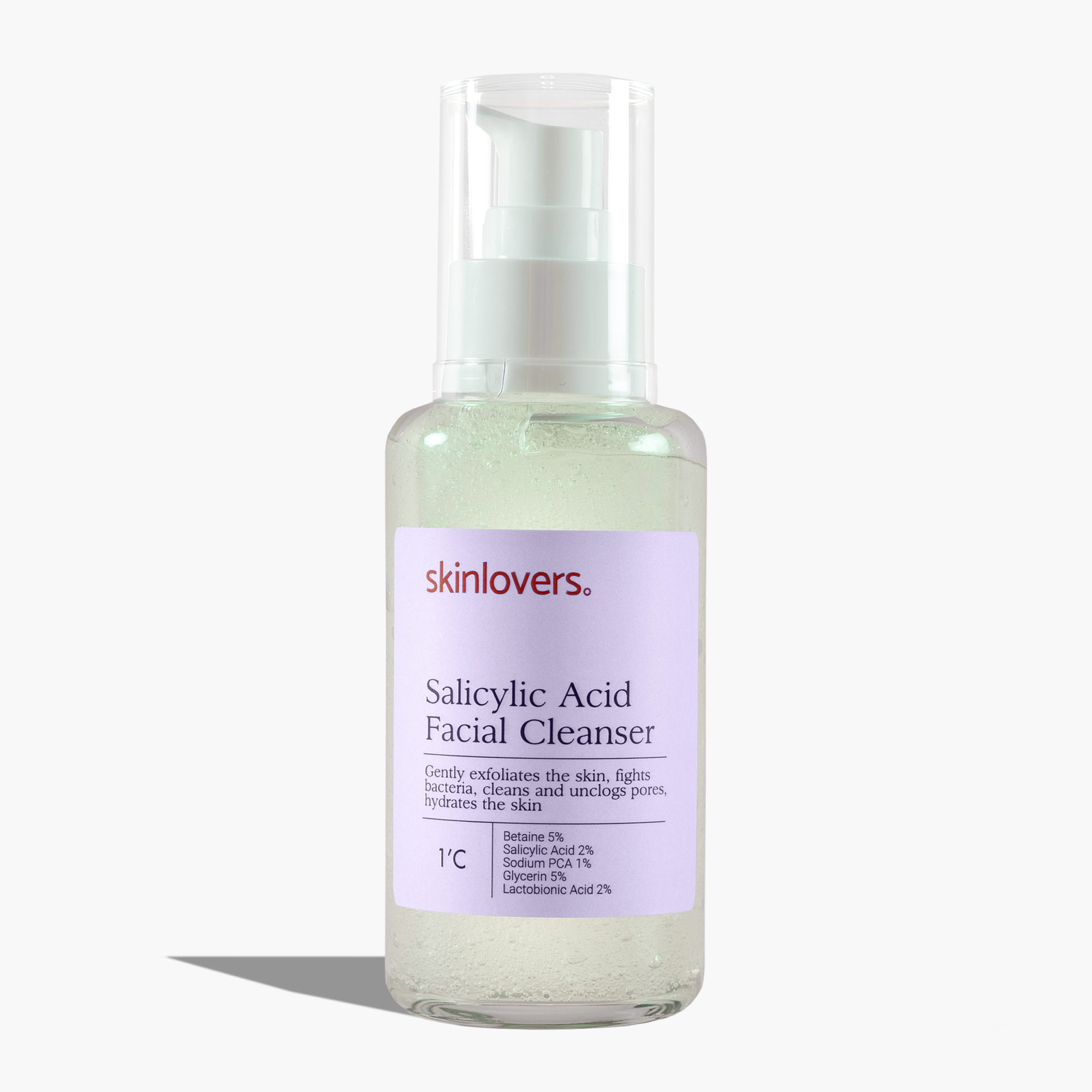 SKINLOVERS, 1'C gelinis veido prausiklis su rūgštimi, 100 ml
