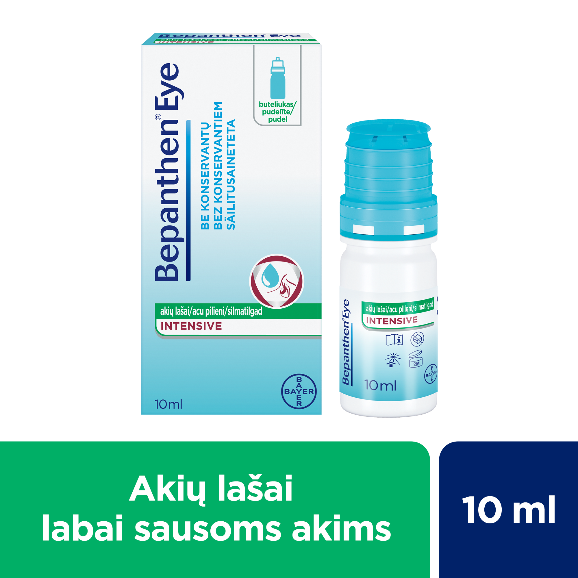 BEPANTHEN Eye Intensive akių lašai 10 ml