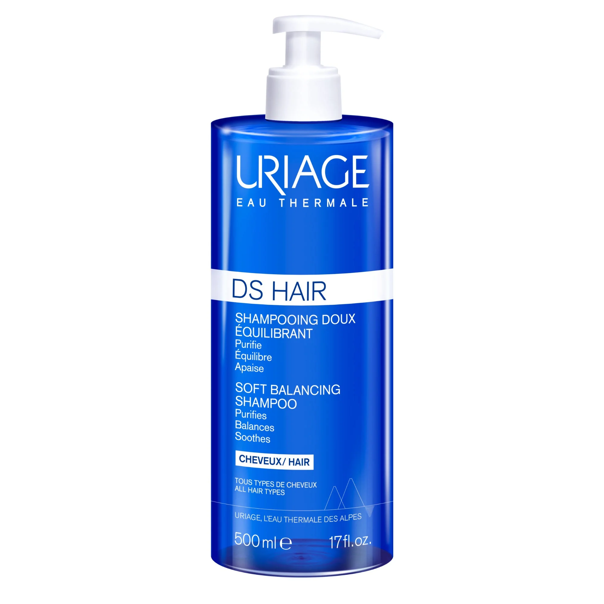 URIAGE D.S. šampūnas, švelnus balansuojamasis, 500ml