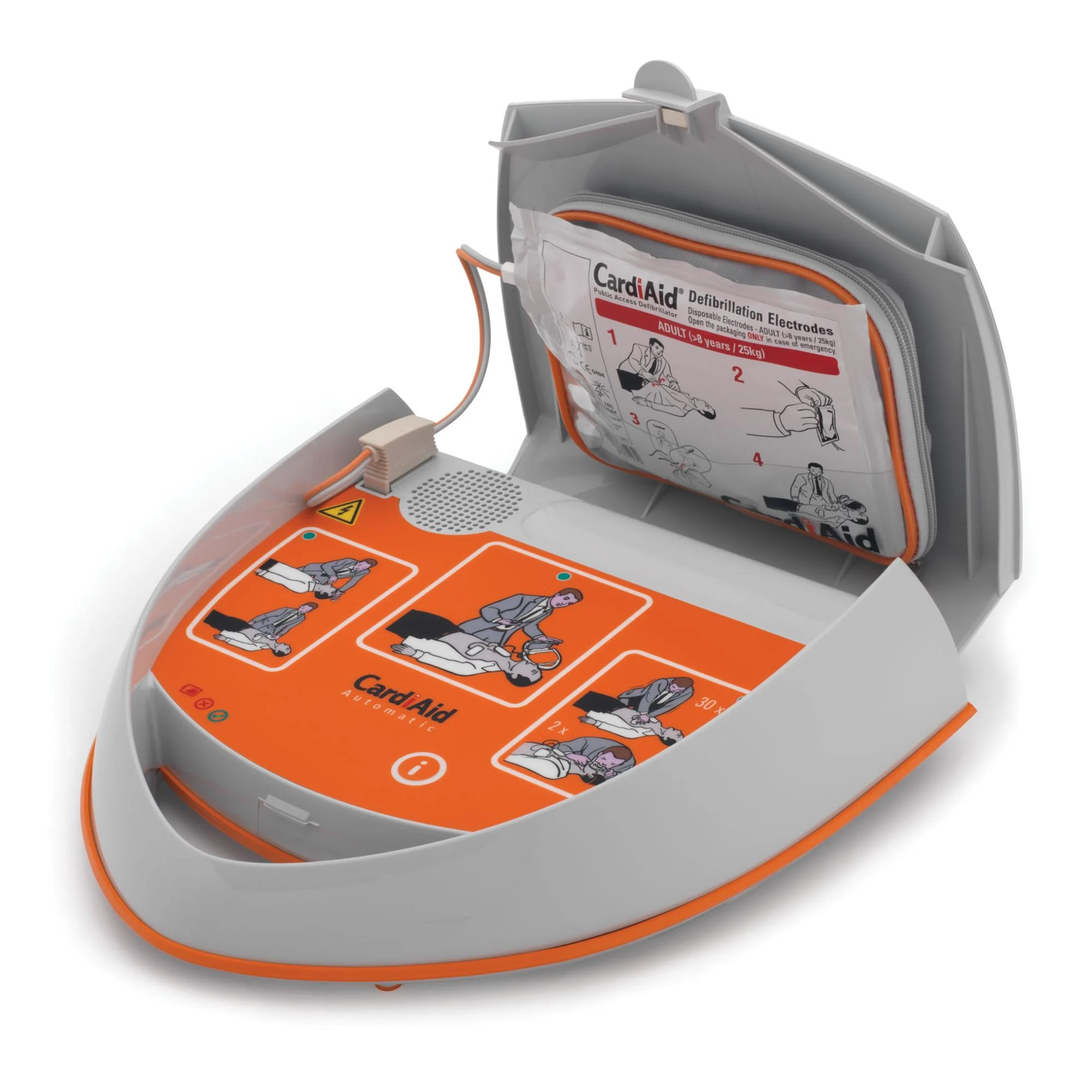 CARDIAID pilnai automatinis defibriliatorius su krepšiu bei pirmosios pagalbos rinkiniu, LT kalba, N1