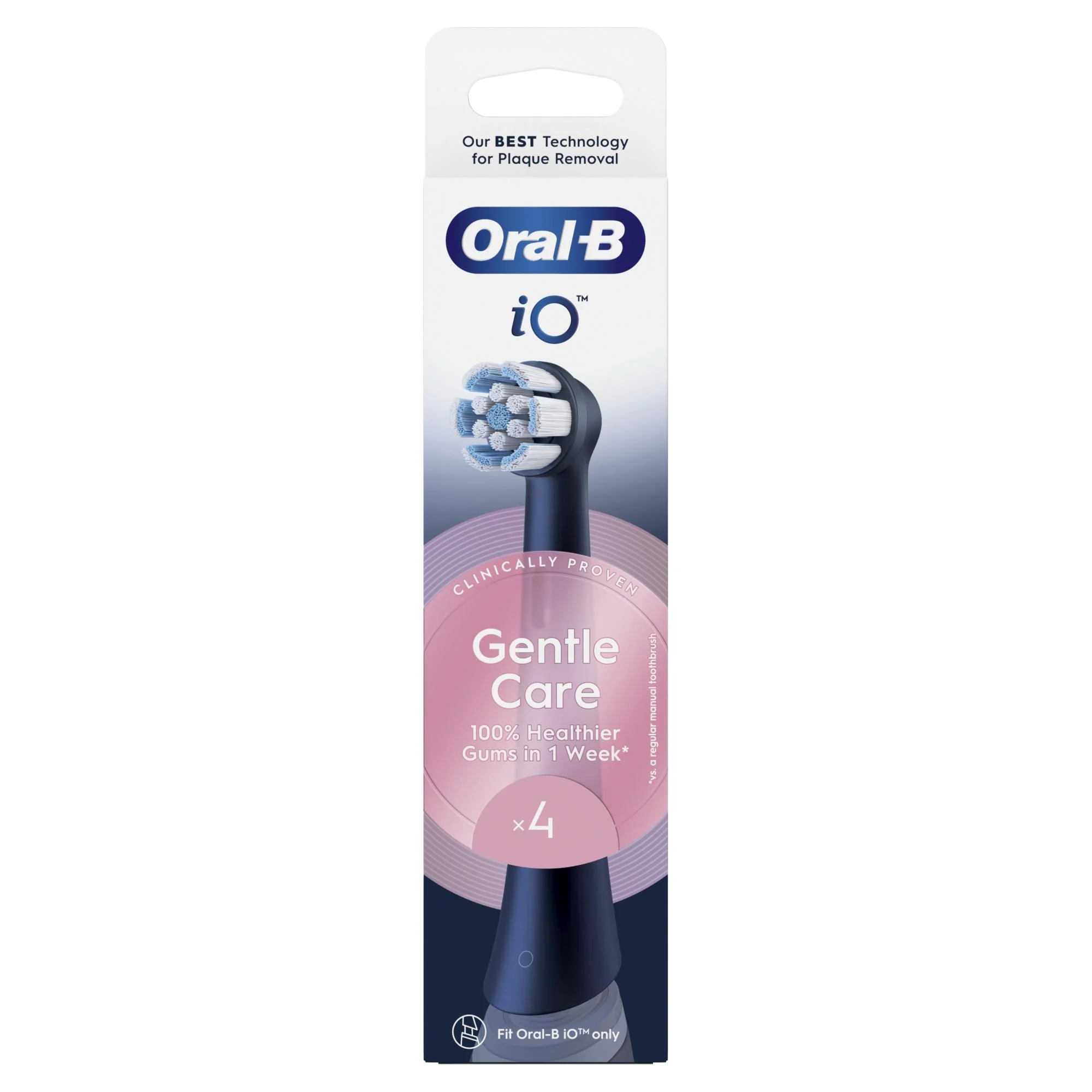 ORAL-B iO Gentle Care Black elektrinio šepetėlio galvutės, N4