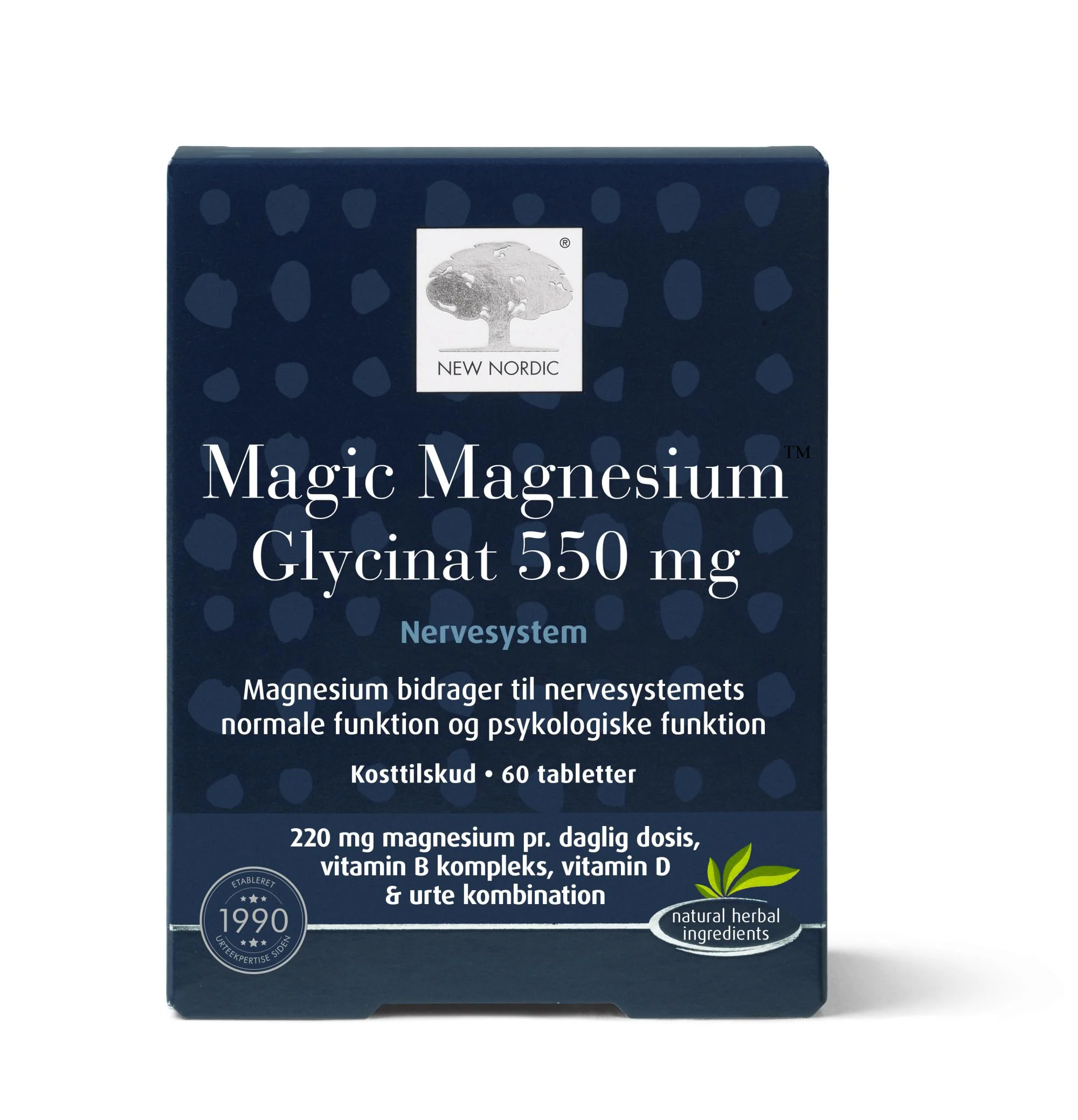 NEW NORDIC Magic Magnio glicinatas, 550 mg, N60