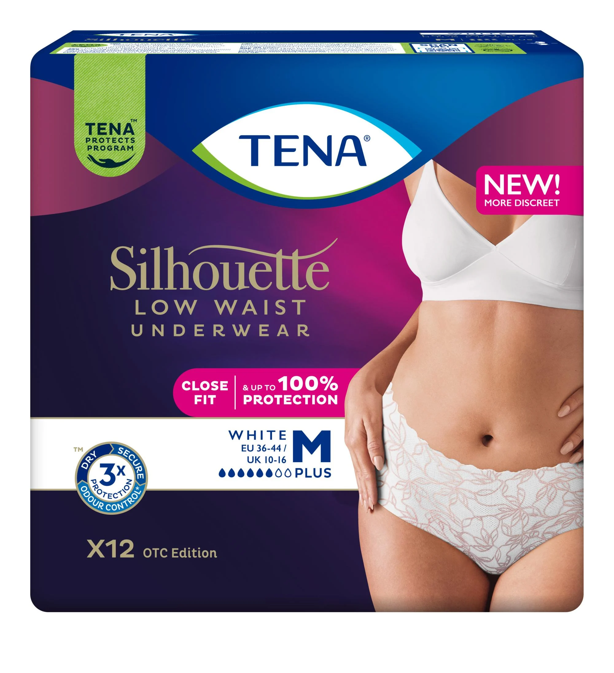 TENA Silhouette White Plus kelanitės moterims M, N12