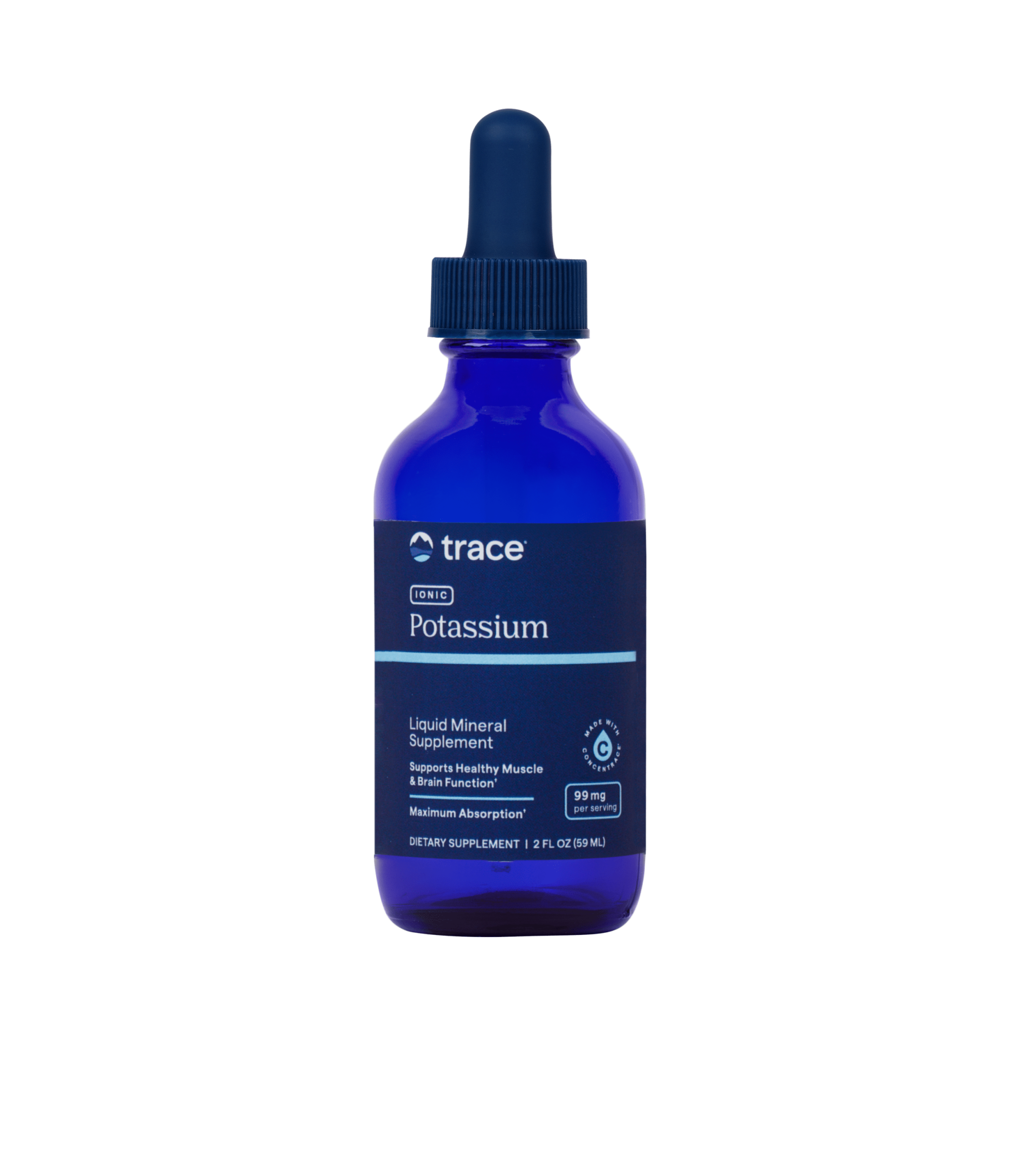 TRACE MINERALS joninio kalio lašai širdžiai 99 mg, 59 ml