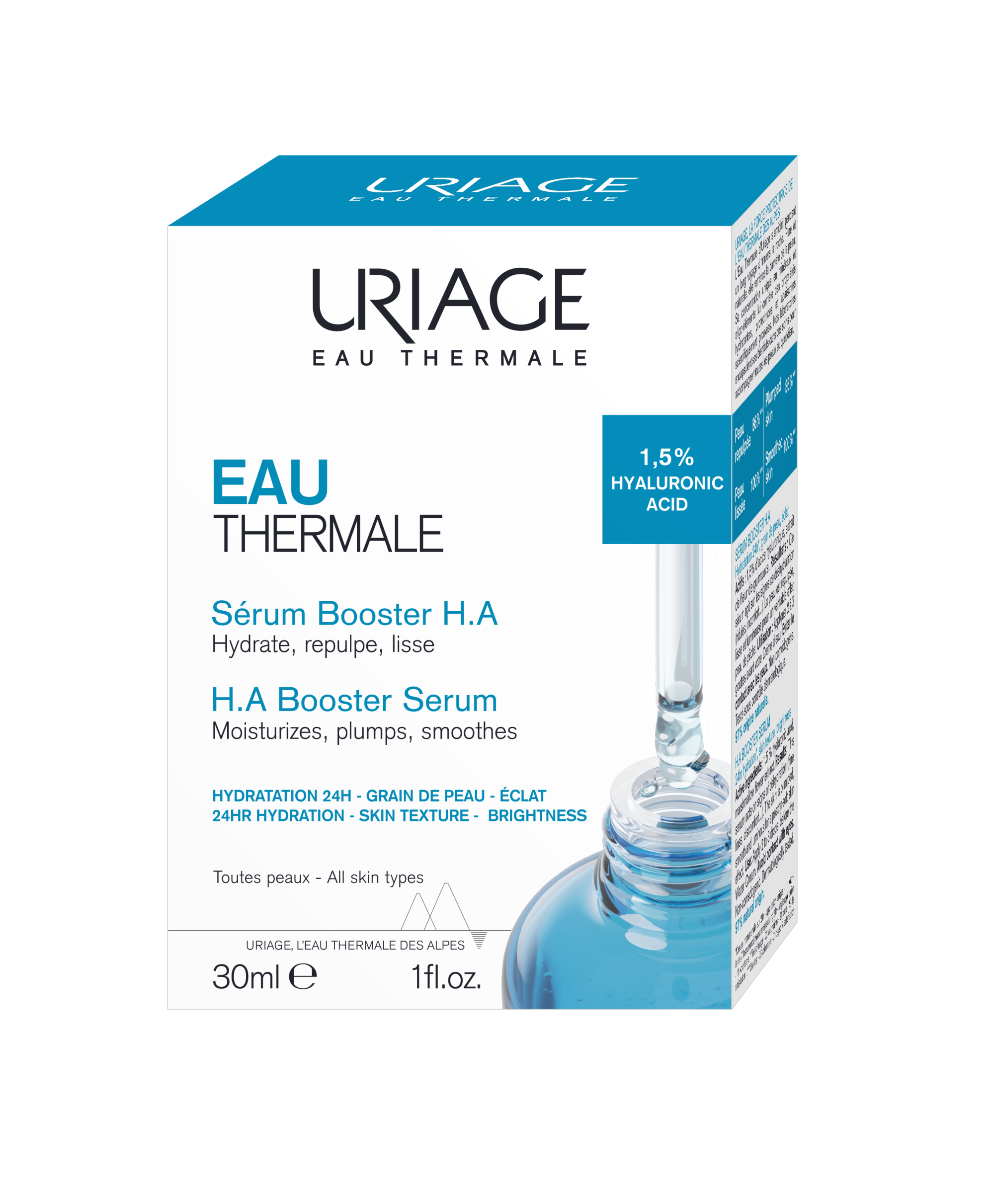 URIAGE, EAU THERMALE serumas BOOSTER H.A, 30ml