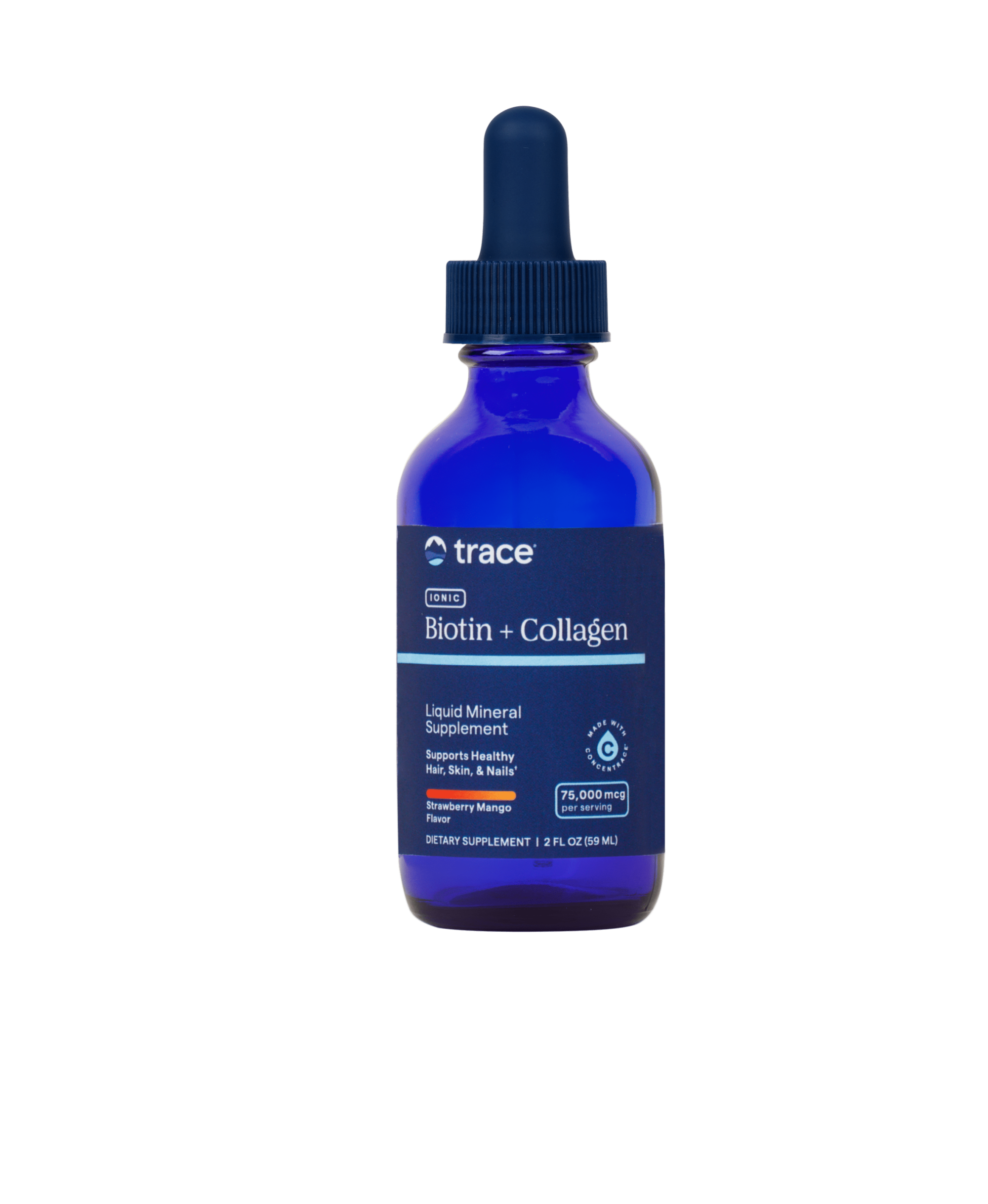 TRACE MINERALS biotinas 20000 mcg ir kolagenas 30000 mcg, 59 ml