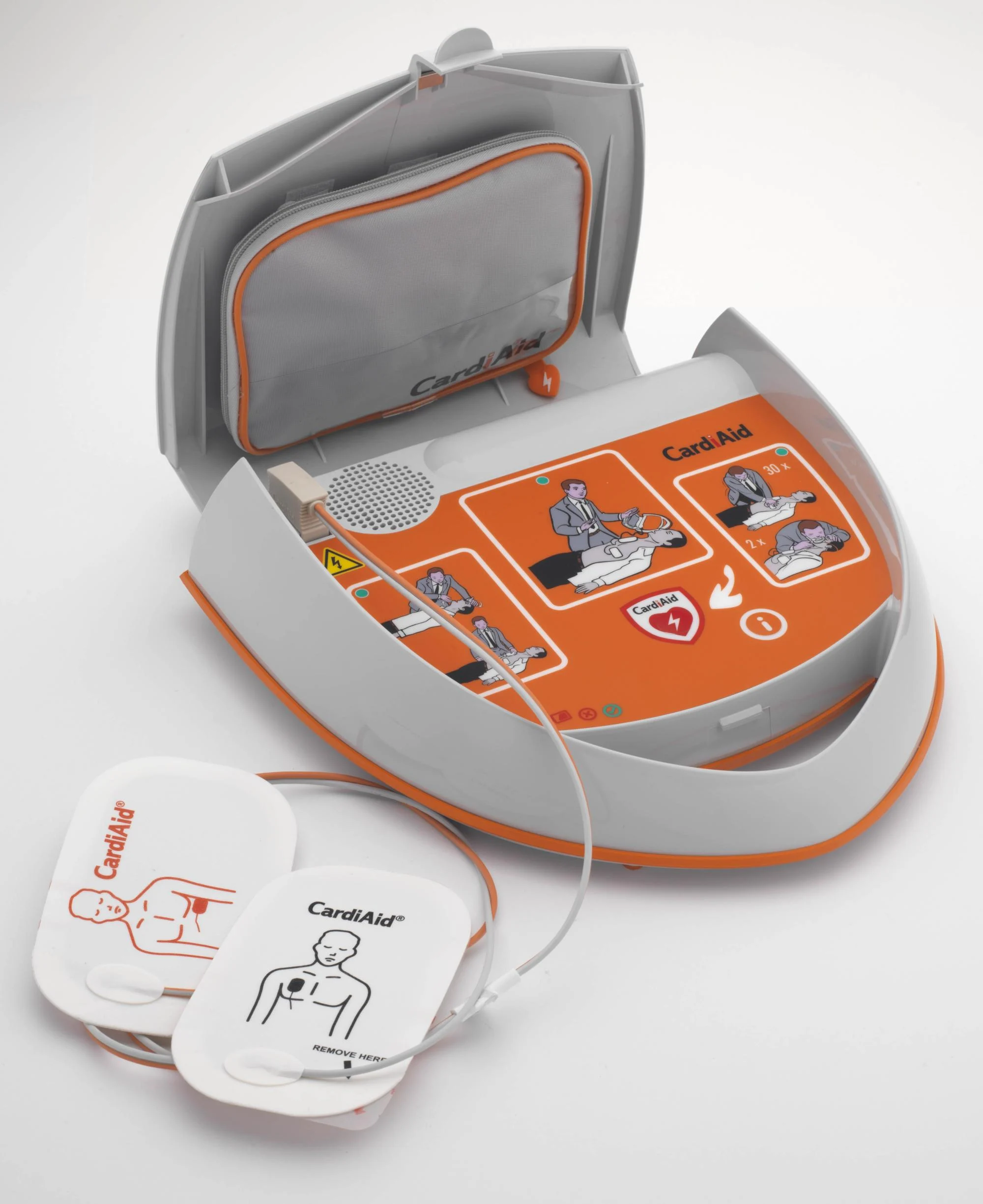 CARDIAID pusiau automatinis defibriliatorius su krepšiu bei pirmosios pagalbos rinkiniu, LT kalba N1