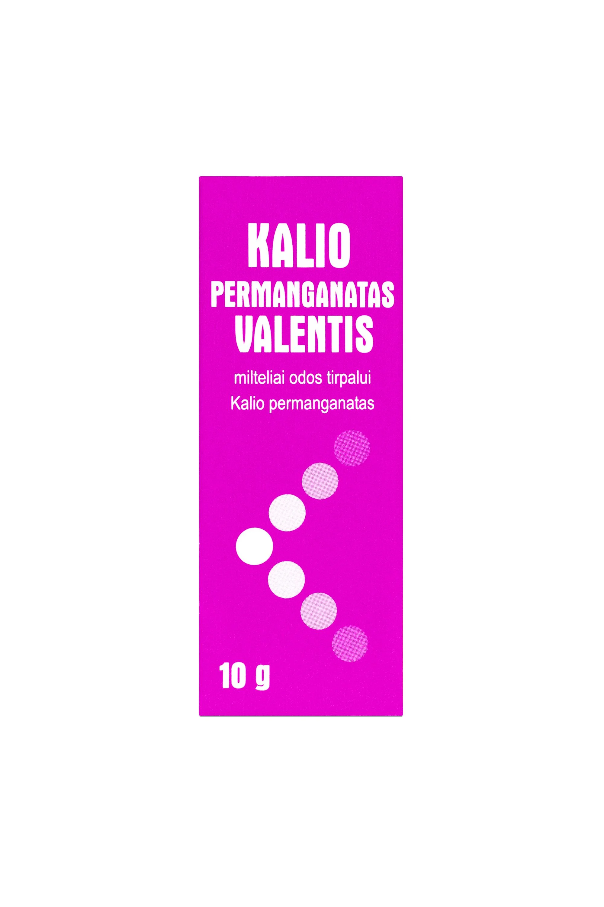 Kalio permanganatas VALENTIS milteliai odos tirpalui 10 g