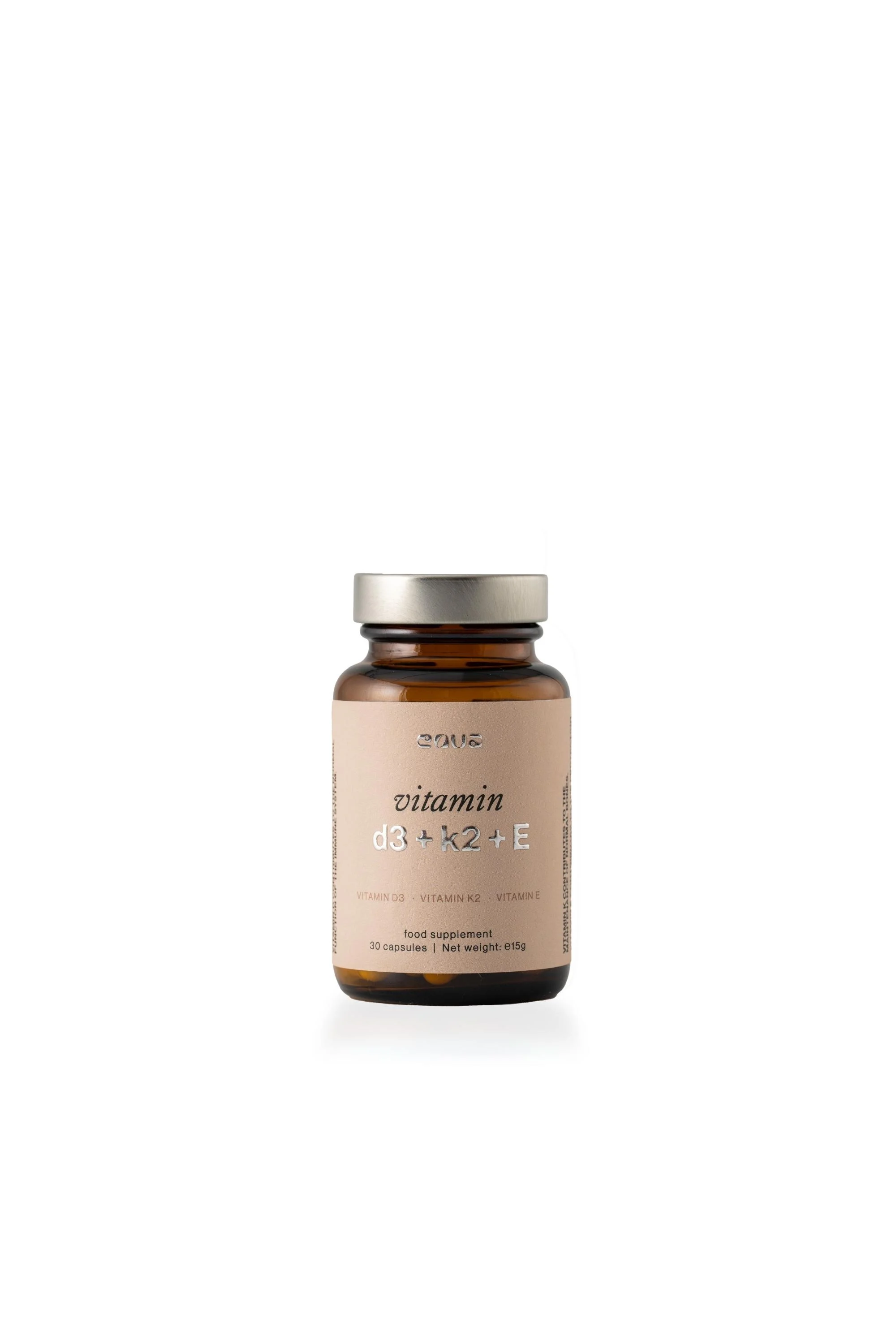 EQUA maisto papildas Vitaminas D3+K2+E, N30, grynasis kiekis 15 g
