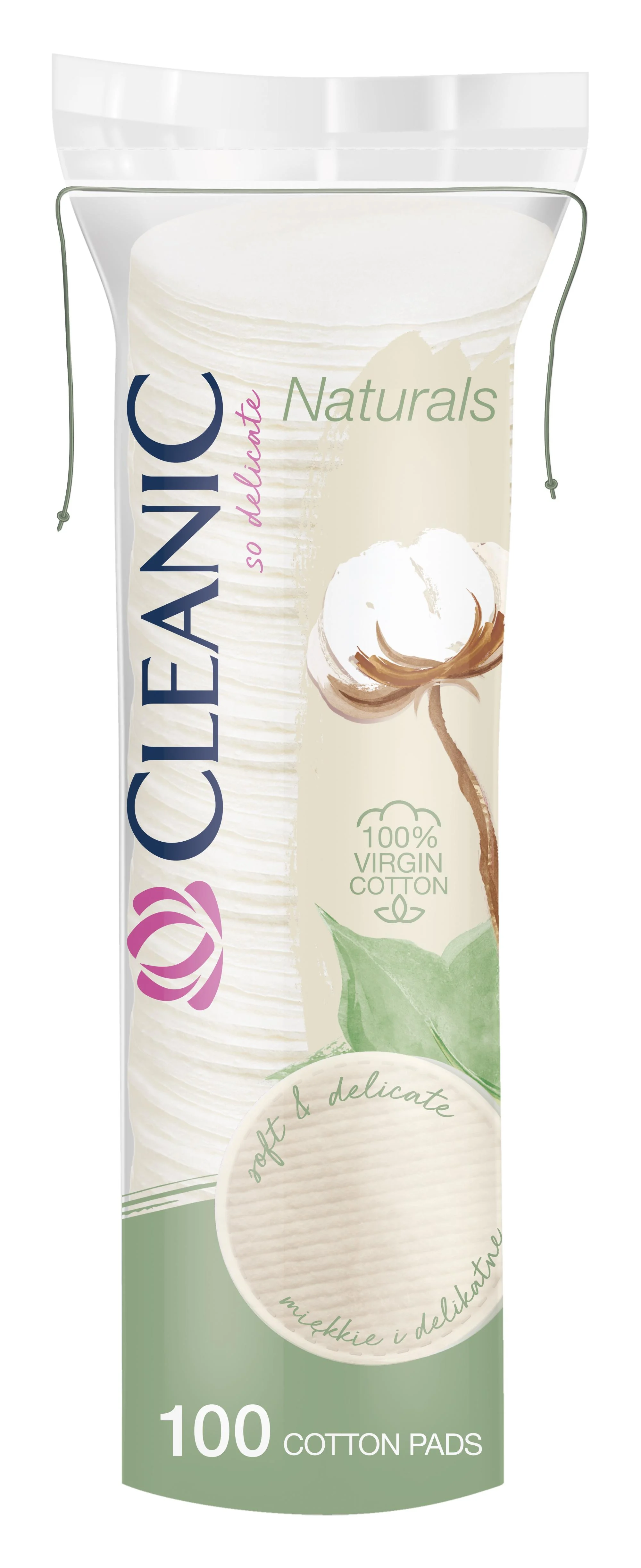 CLEANIC NATURALS vatos diskeliai, 100 vnt.